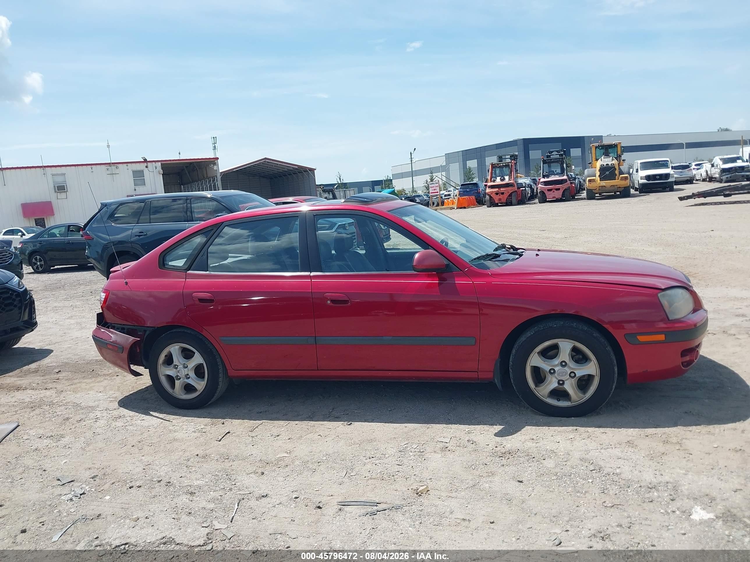 2005 Hyundai Elantra Gls/gt Maroon vin: KMHDN56D55U176578