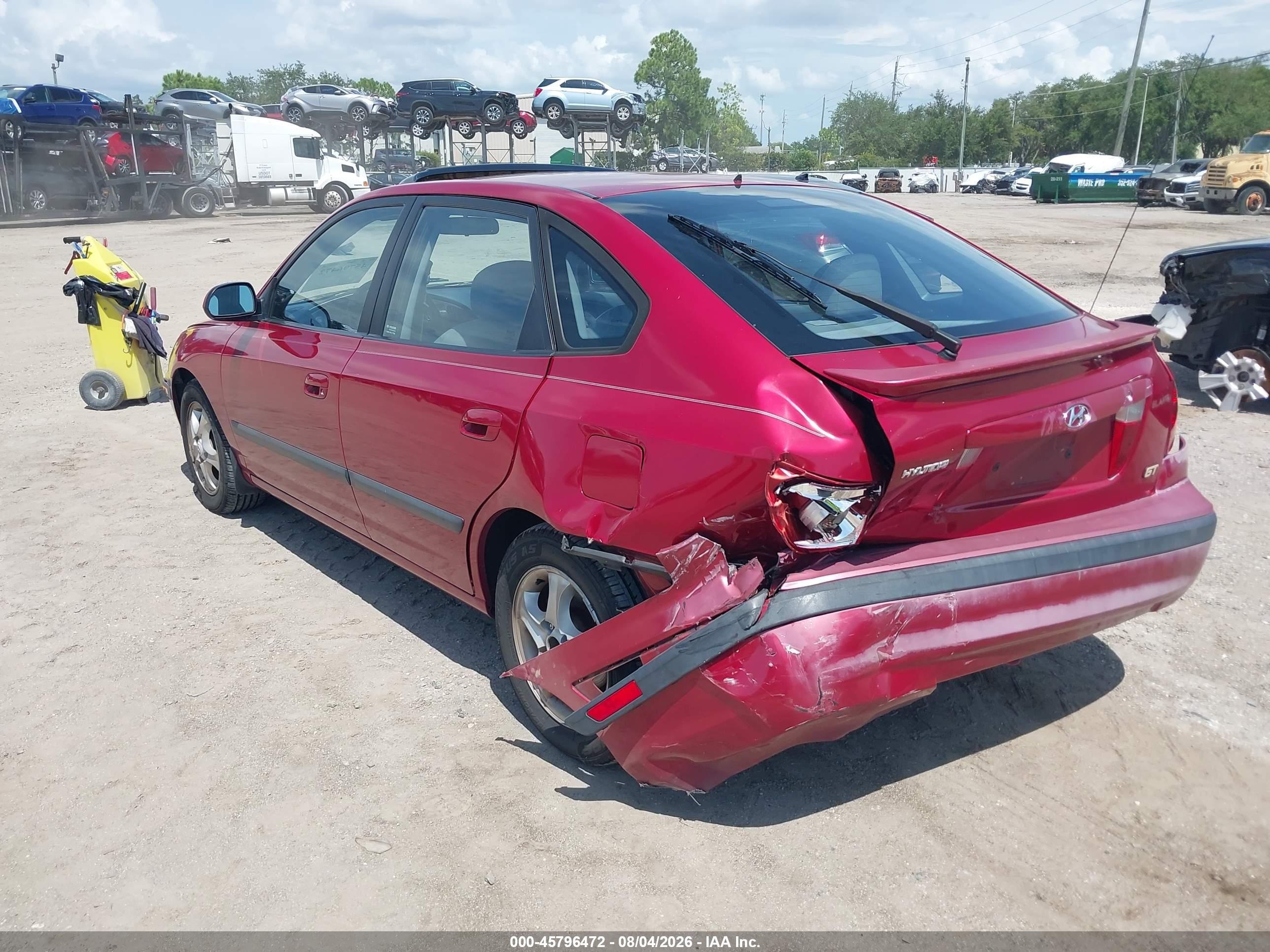2005 Hyundai Elantra Gls/gt Maroon vin: KMHDN56D55U176578