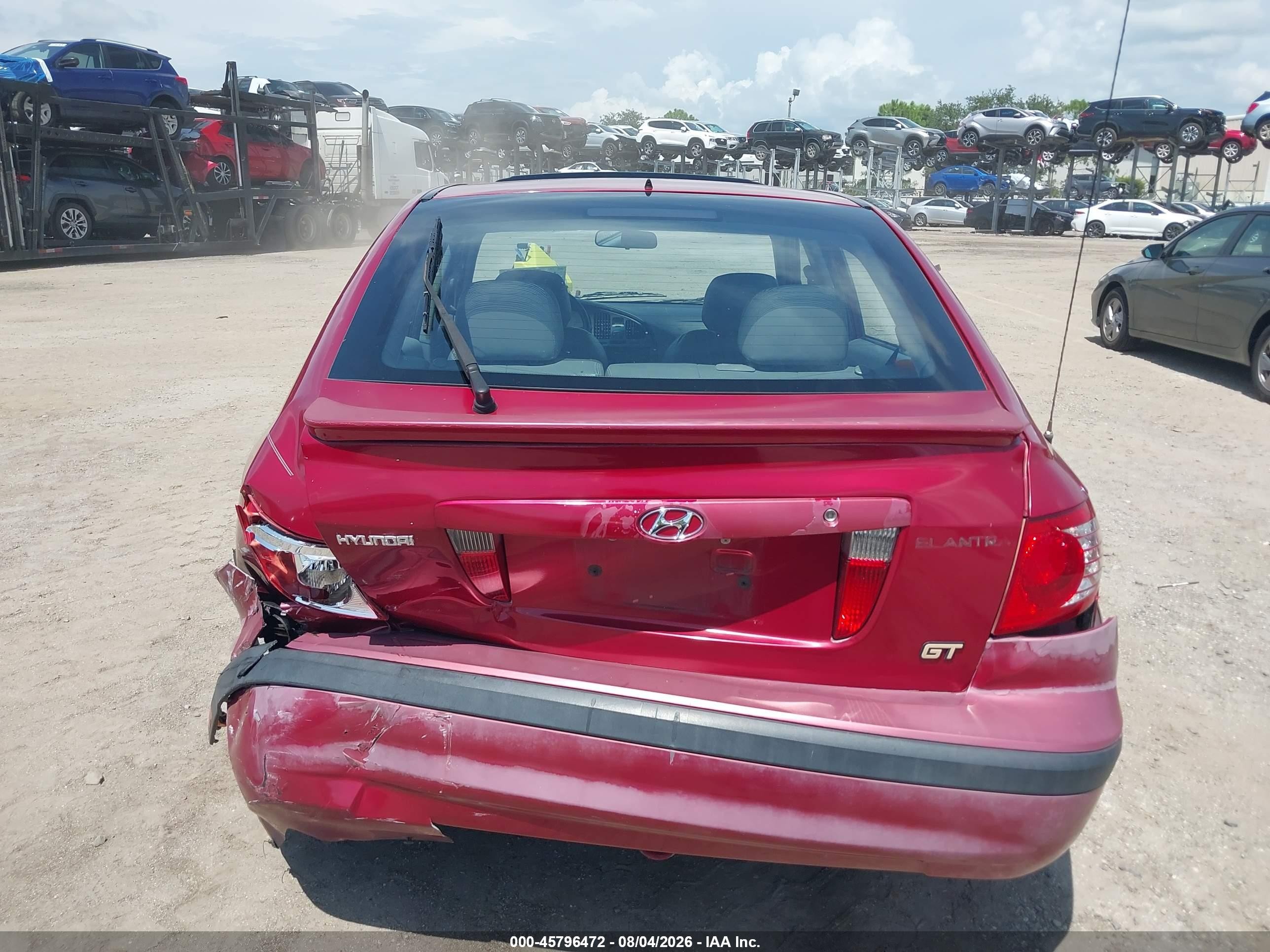 2005 Hyundai Elantra Gls/gt Maroon vin: KMHDN56D55U176578