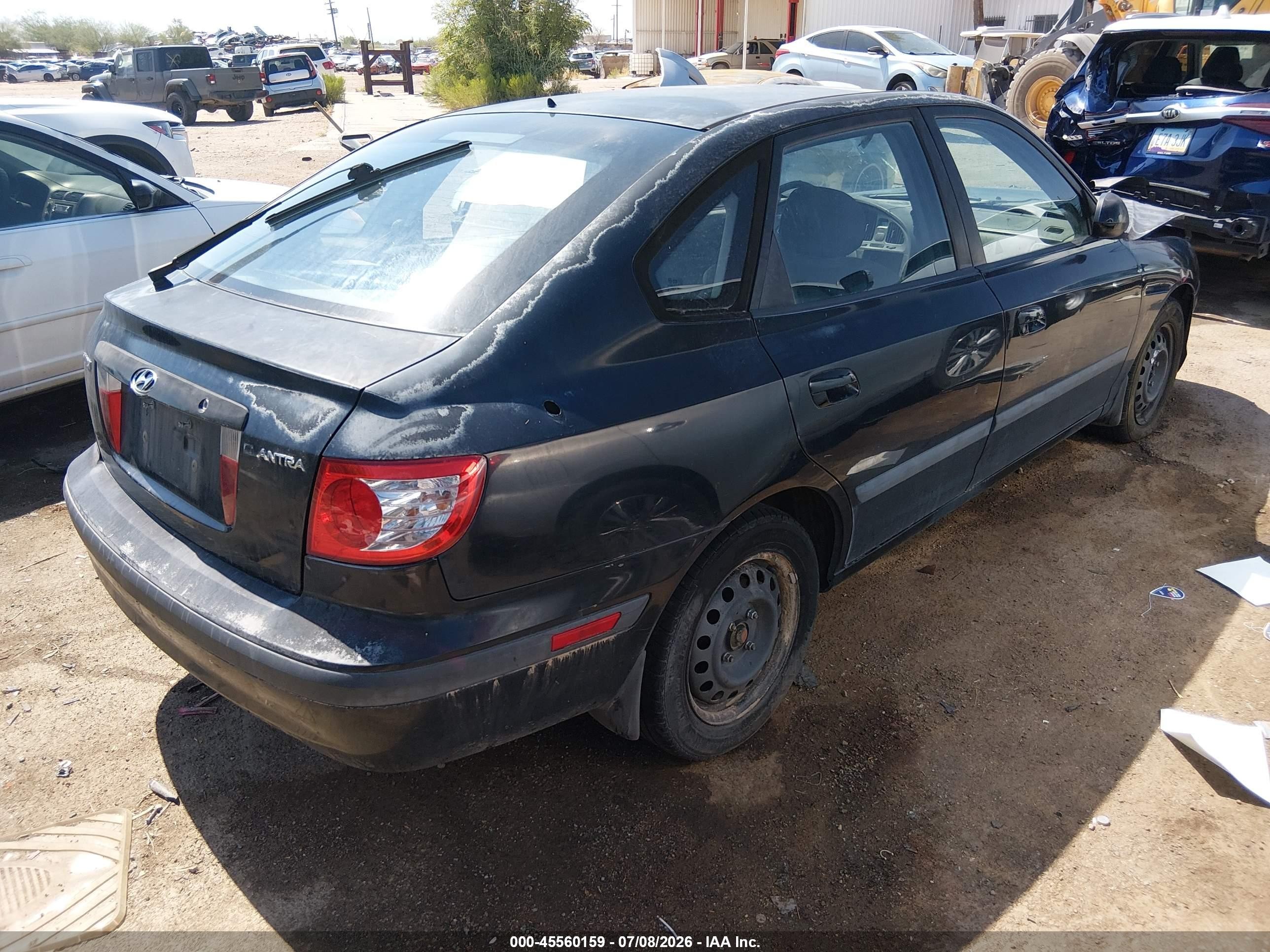 2006 Hyundai Elantra Gls/gt Black vin: KMHDN56D86U192954
