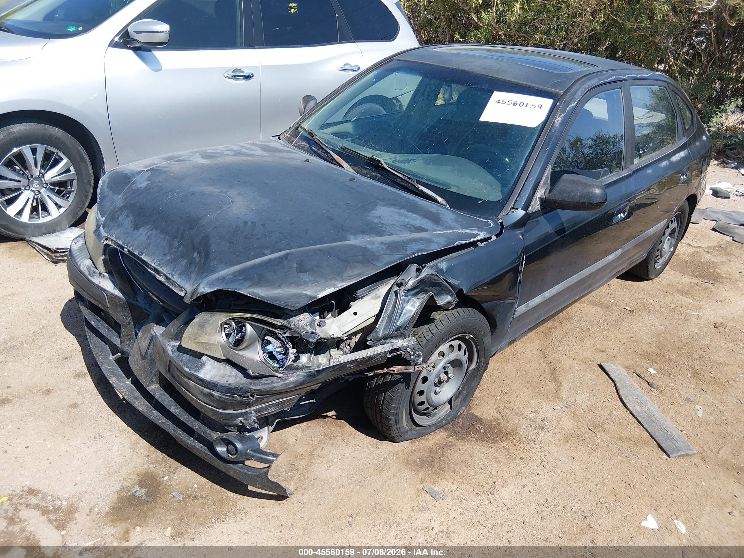 2006 Hyundai Elantra Gls/gt Black vin: KMHDN56D86U192954