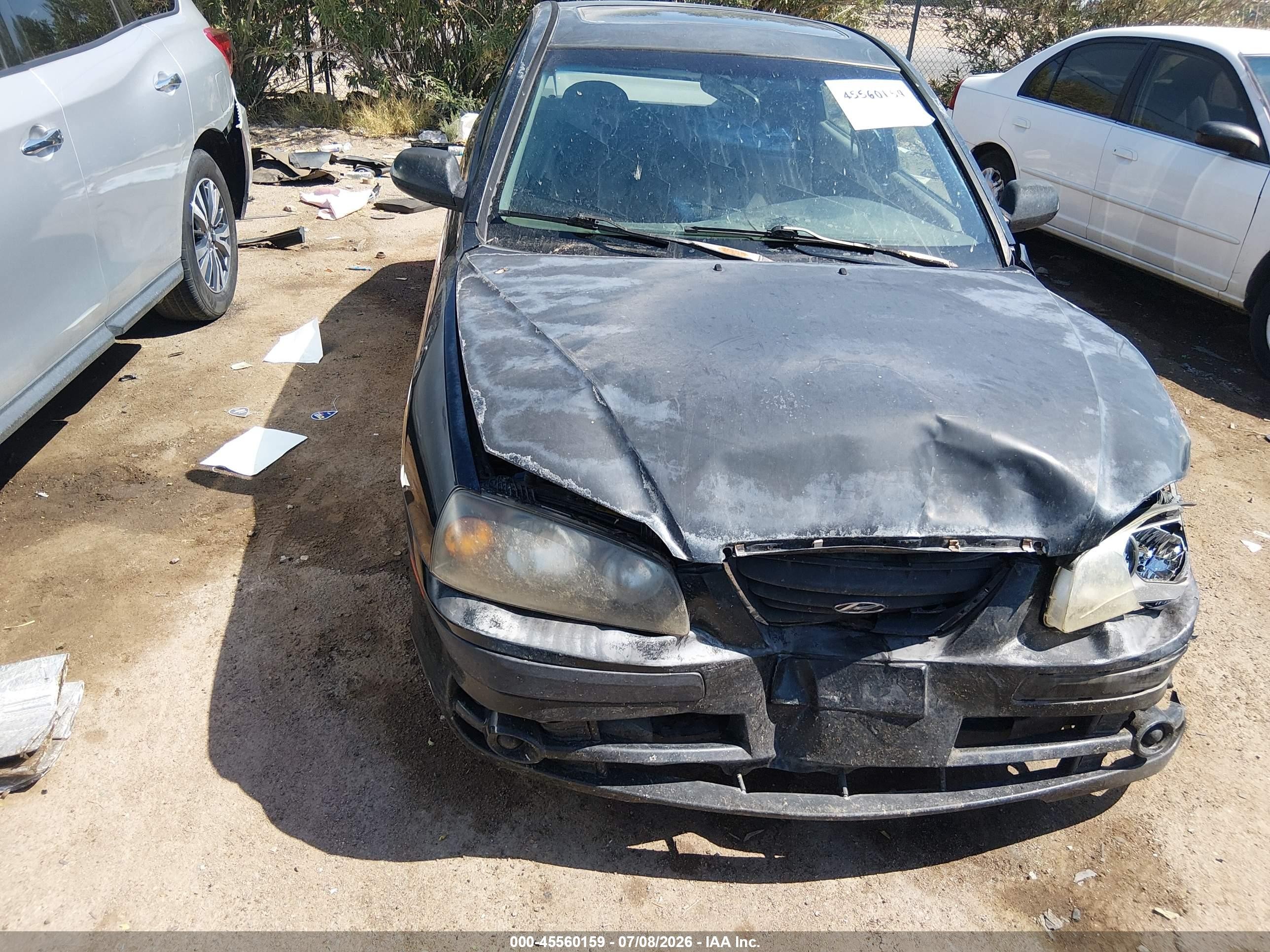 2006 Hyundai Elantra Gls/gt Black vin: KMHDN56D86U192954