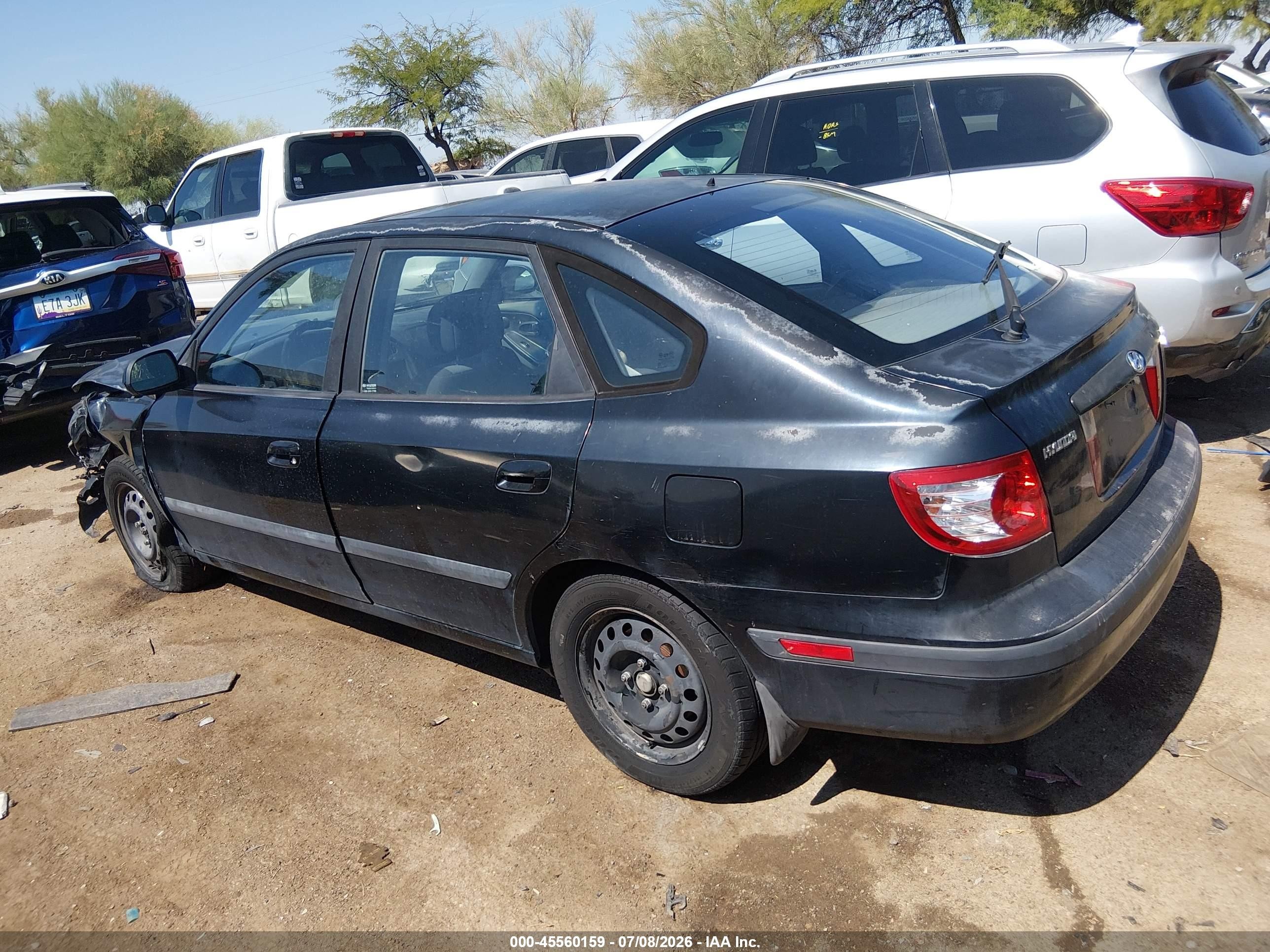 2006 Hyundai Elantra Gls/gt Black vin: KMHDN56D86U192954