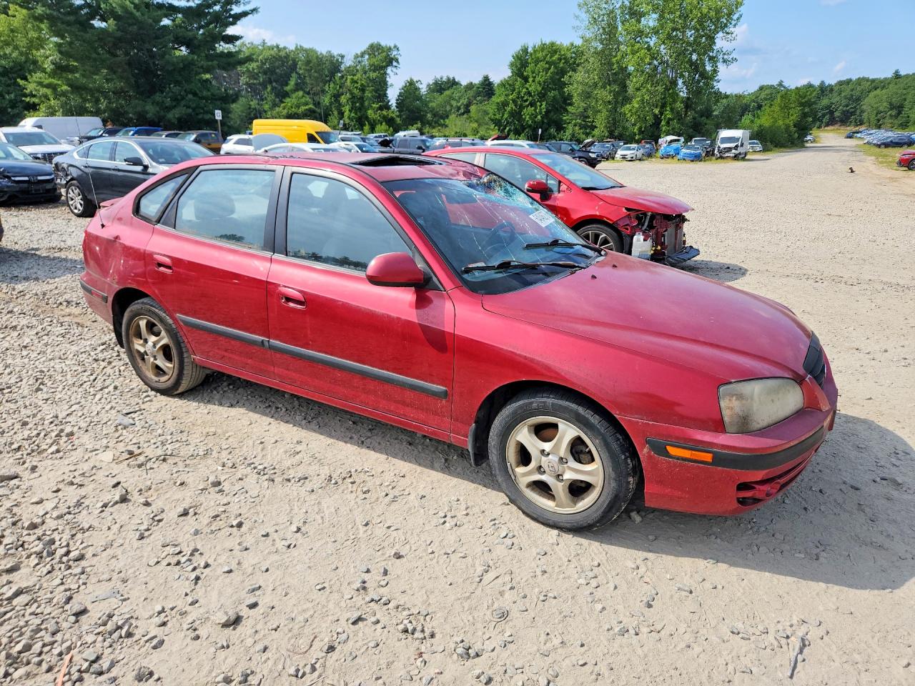 2005 Hyundai Elantra Gls Red vin: KMHDN56D95U162926