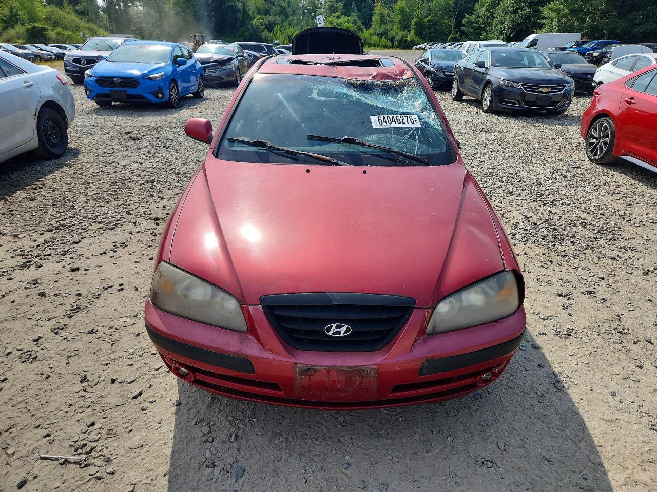 2005 Hyundai Elantra Gls Red vin: KMHDN56D95U162926