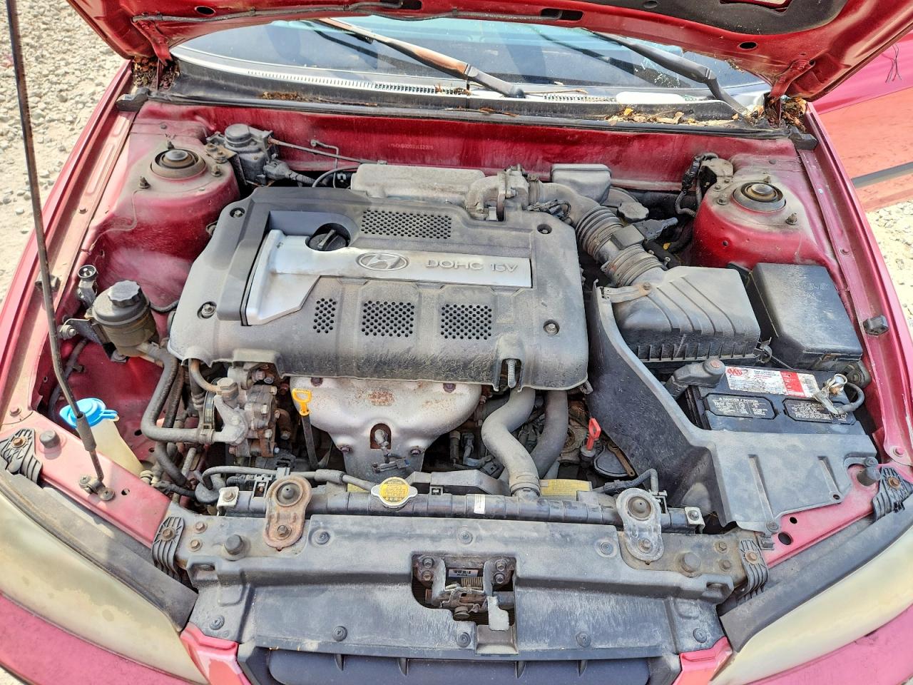 2005 Hyundai Elantra Gls Red vin: KMHDN56D95U162926