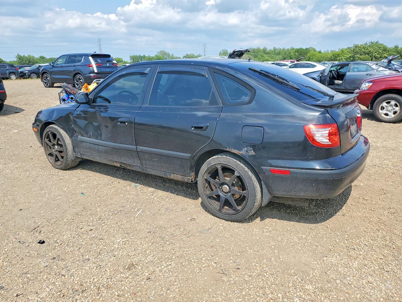 2004 Hyundai Elantra Gt Black vin: KMHDN56DX4U128119