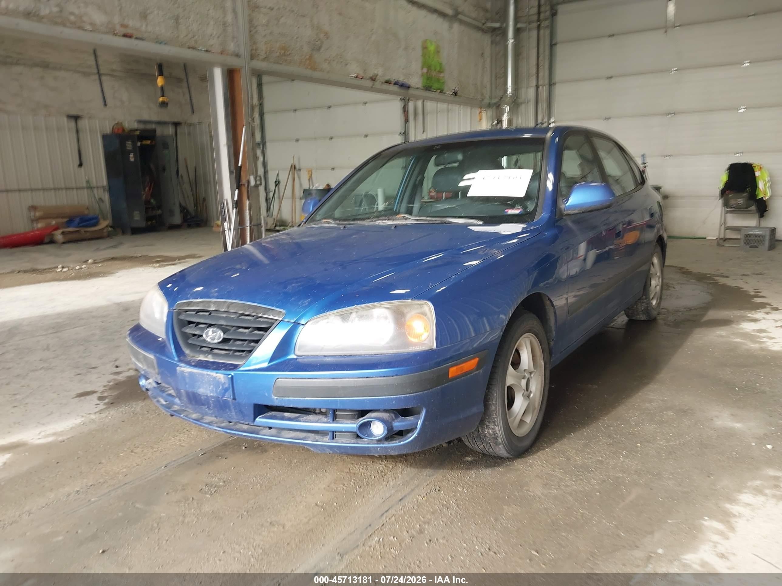2005 Hyundai Elantra Gls/gt Blue vin: KMHDN56DX5U149196