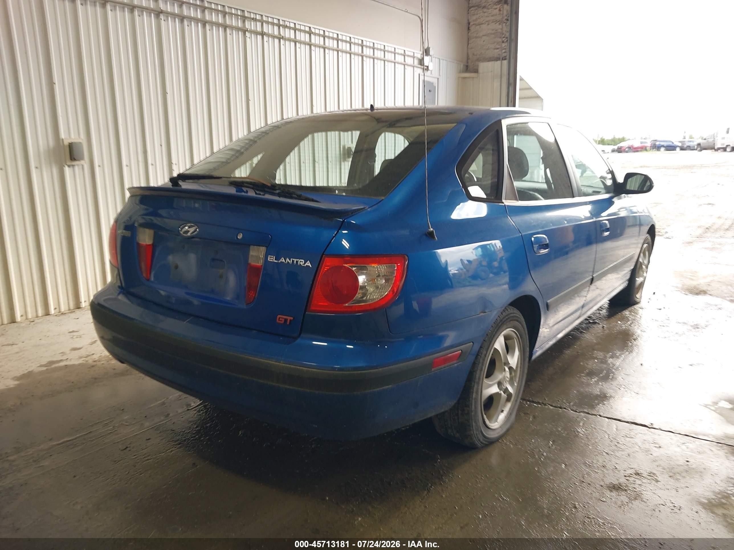 2005 Hyundai Elantra Gls/gt Blue vin: KMHDN56DX5U149196