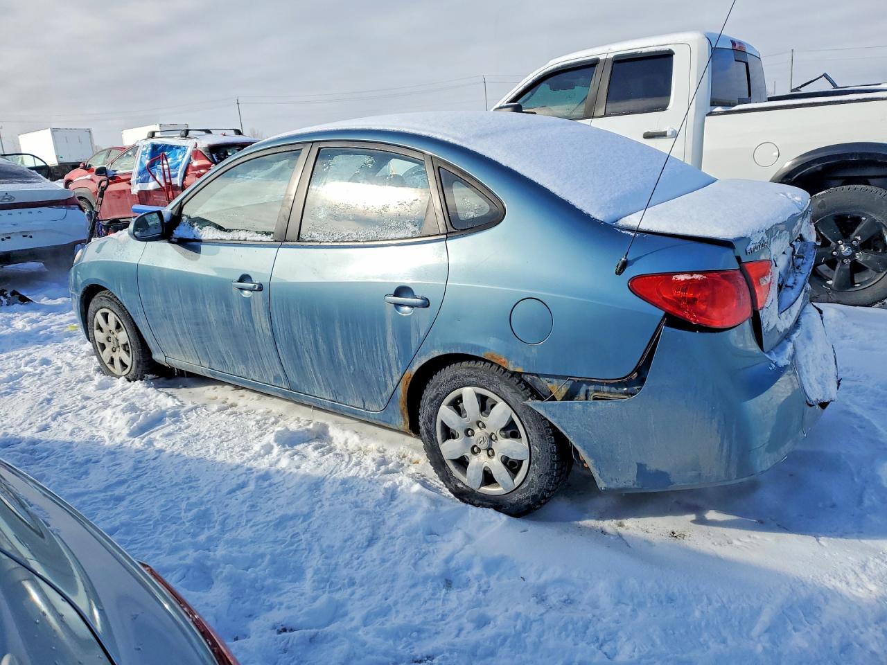 2007 Hyundai Elantra Gl Blue vin: KMHDT45DX7U044307