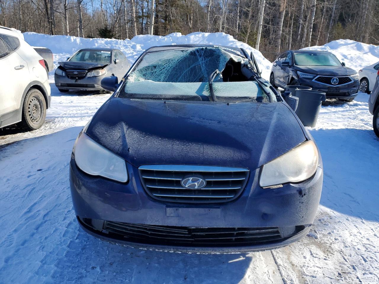 2009 Hyundai Elantra Gl 4dr Blue vin: KMHDU45D09U771391