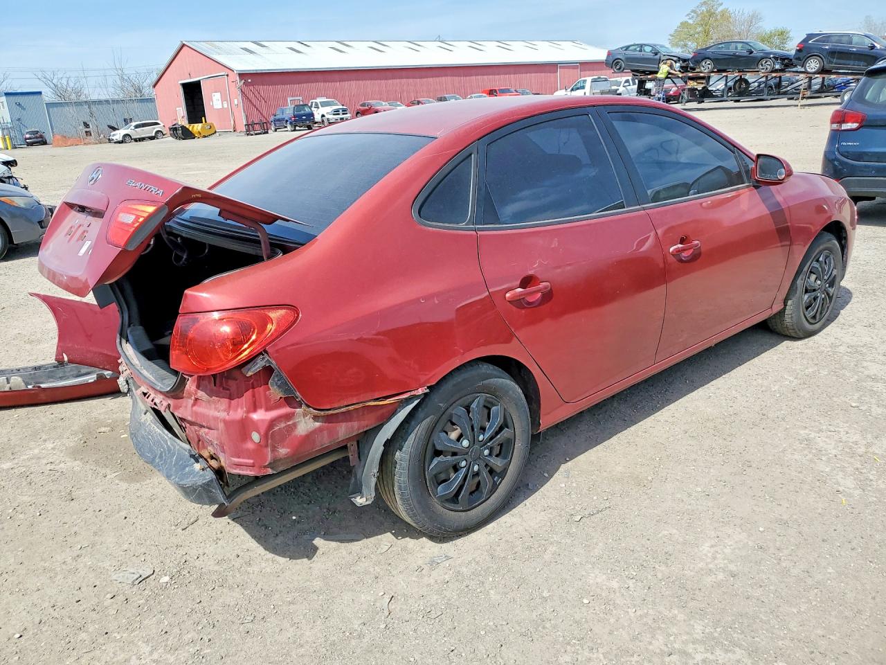 2008 Hyundai Elantra Gl Red vin: KMHDU45D18U329802