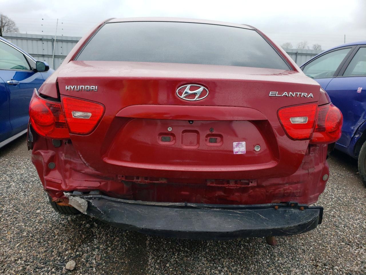 2008 Hyundai Elantra Gl Red vin: KMHDU45D18U329802
