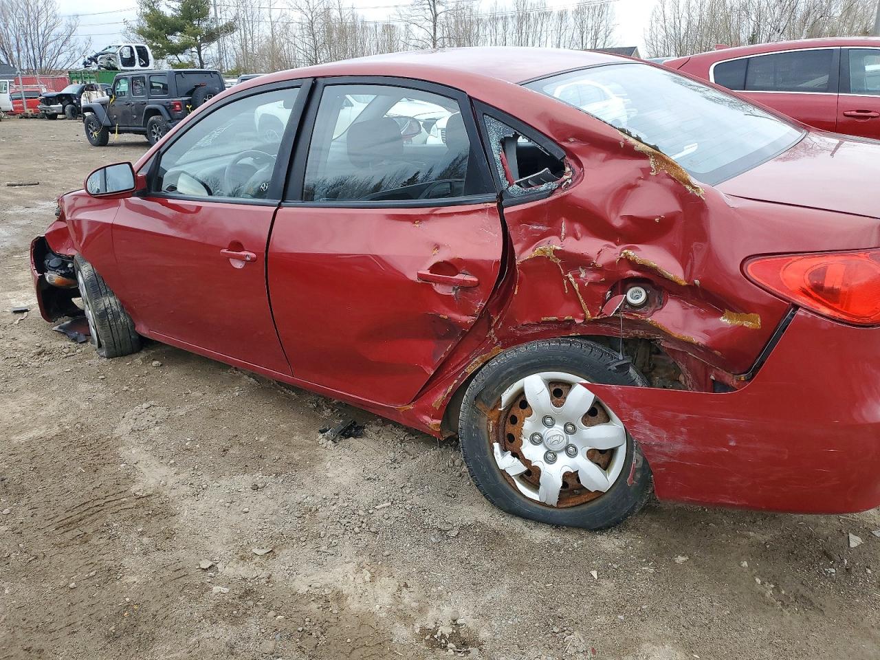 2009 Hyundai Elantra Gl Красный vin: KMHDU45D39U736831