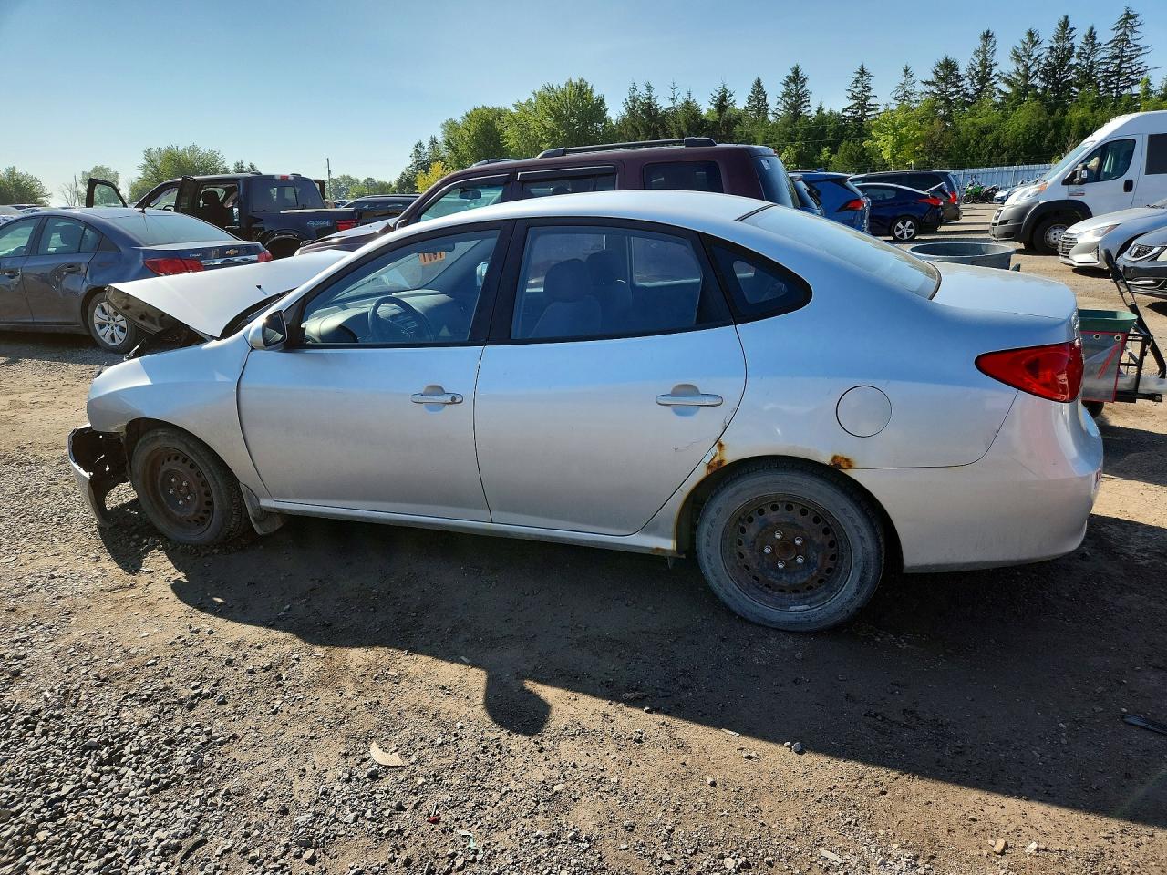 2009 Hyundai Elantra Gls Silver vin: KMHDU45D59U702387
