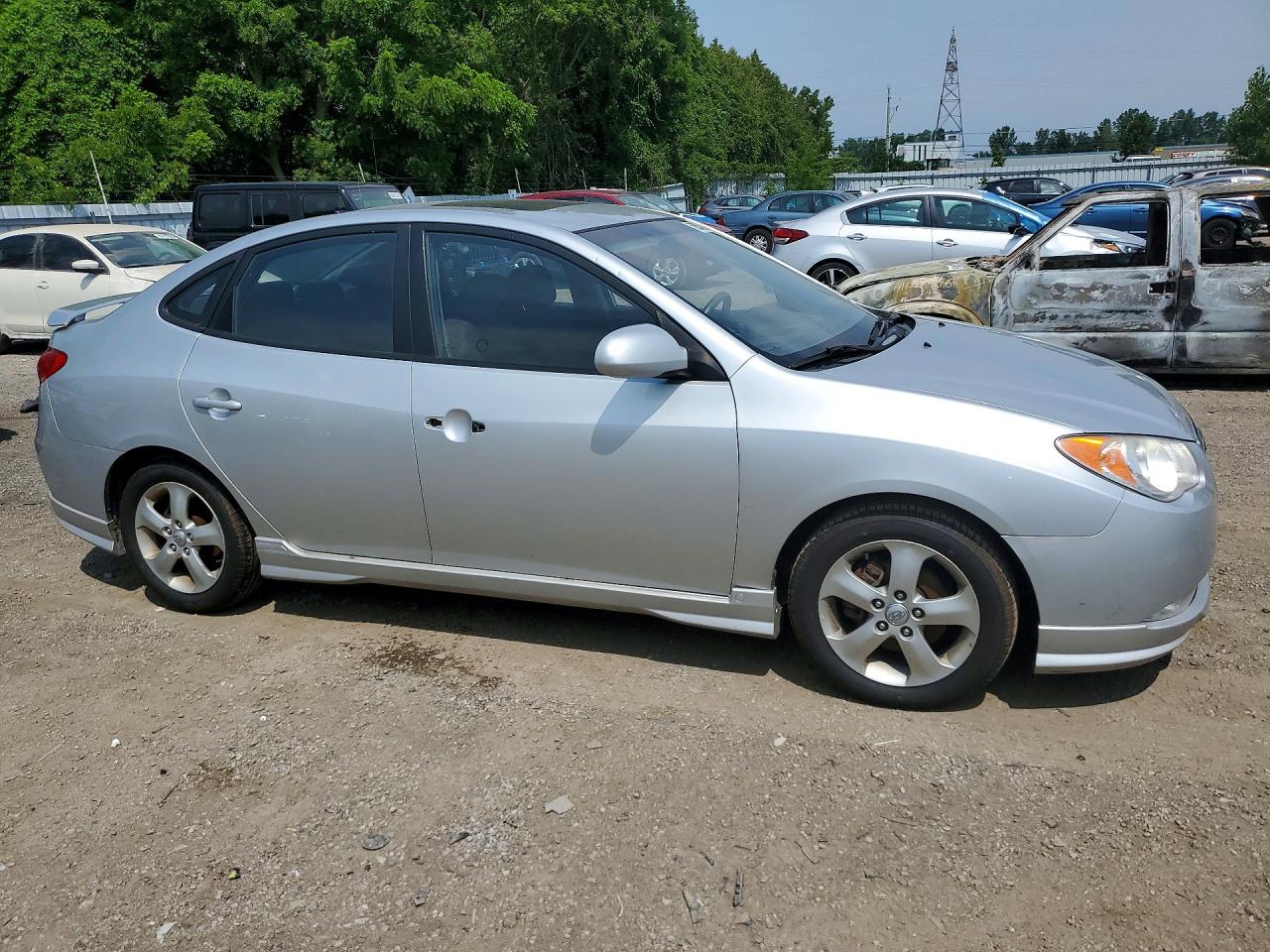 2009 Hyundai Elantra Gls Серебряный vin: KMHDU45D89U771266
