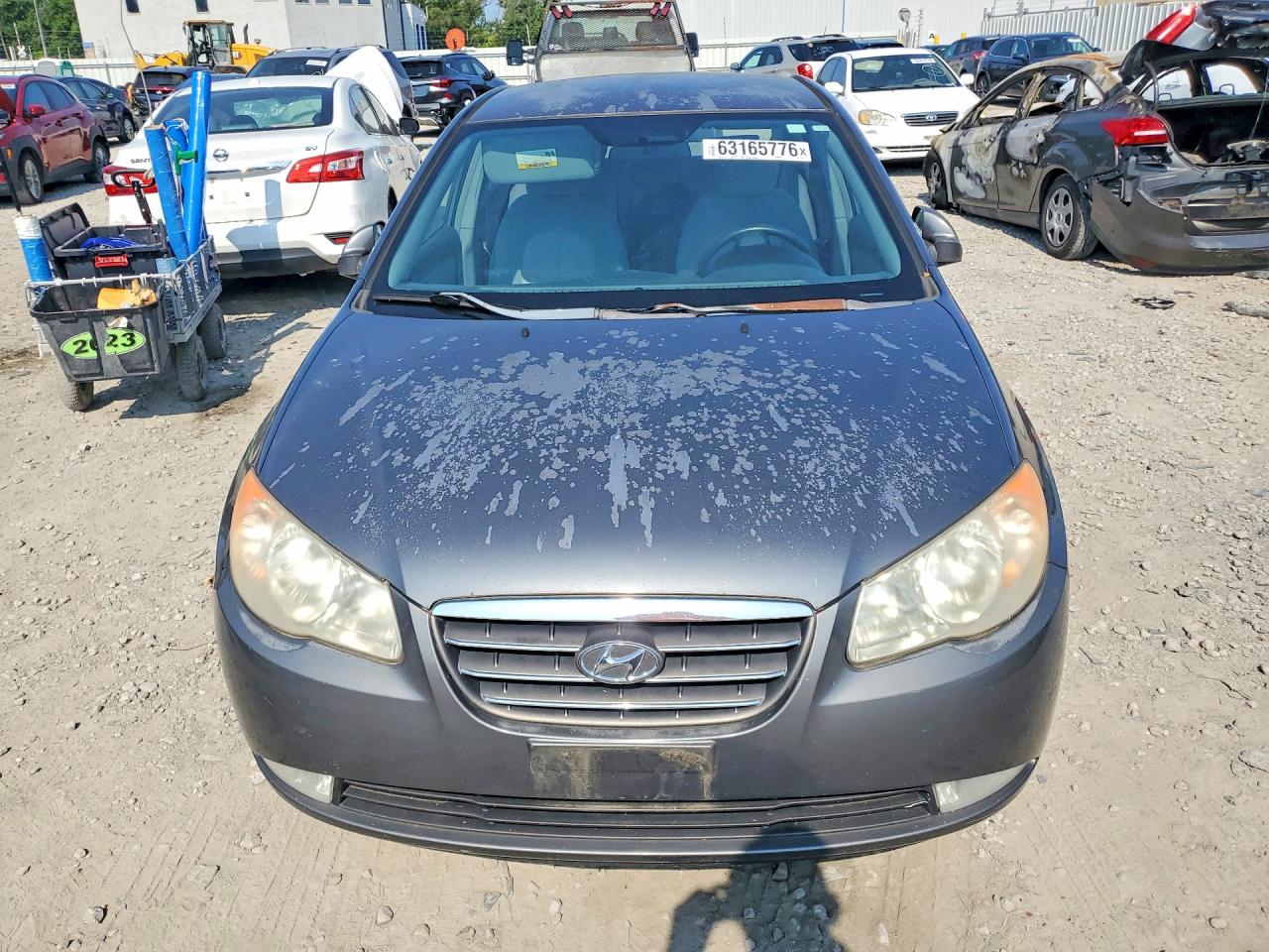 2007 Hyundai Elantra Gls Gray vin: KMHDU46D07U030749
