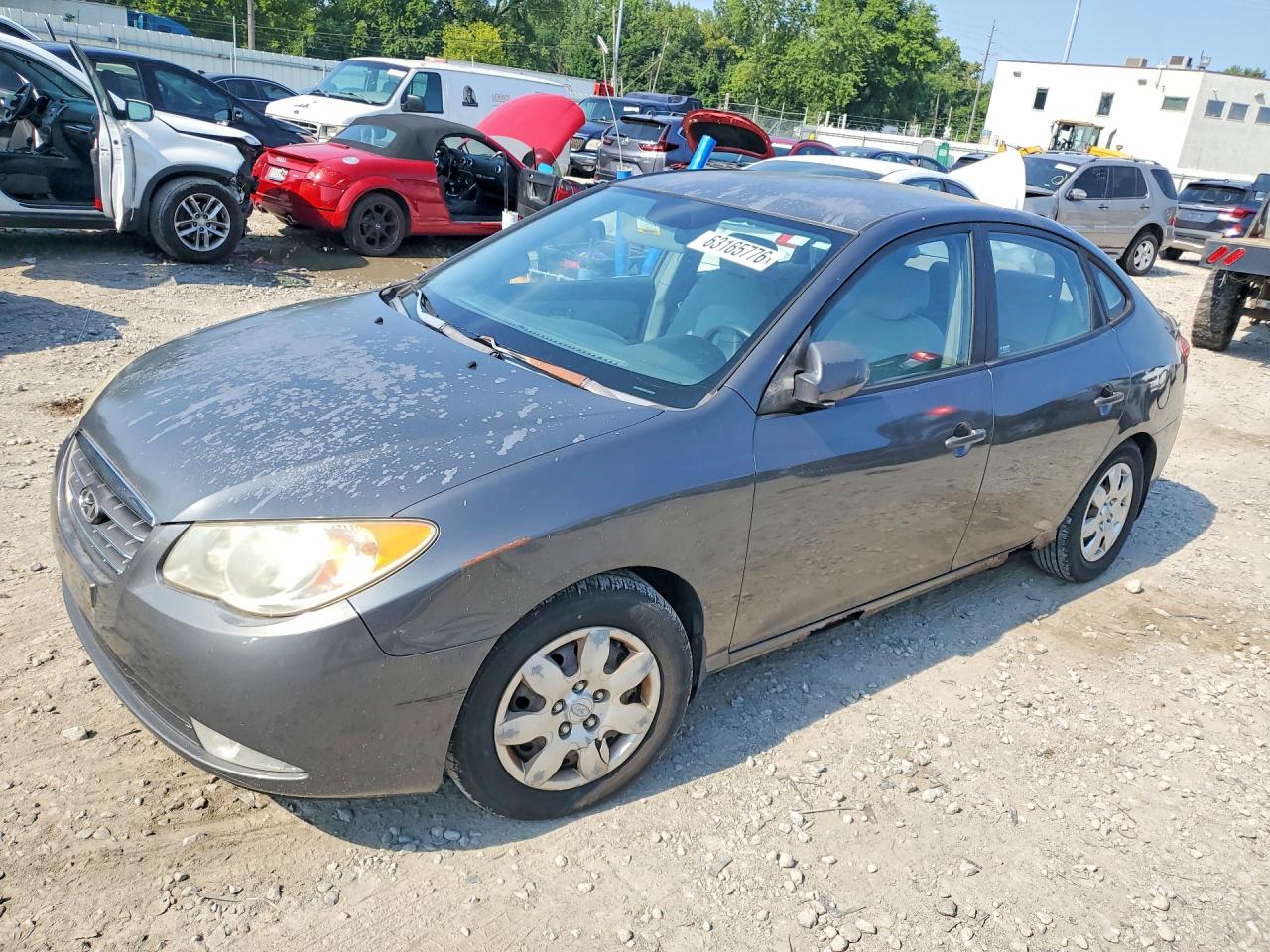 2007 Hyundai Elantra Gls Gray vin: KMHDU46D07U030749