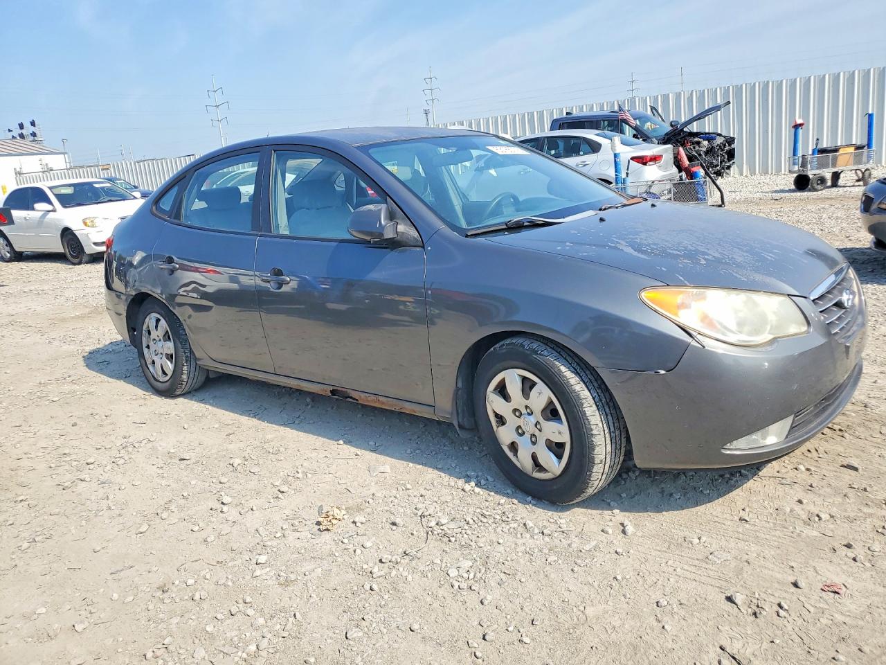 2007 Hyundai Elantra Gls Gray vin: KMHDU46D07U030749