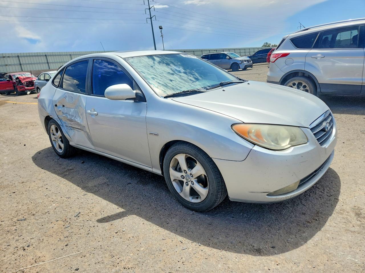2007 Hyundai Elantra Gls Silver vin: KMHDU46D07U090367