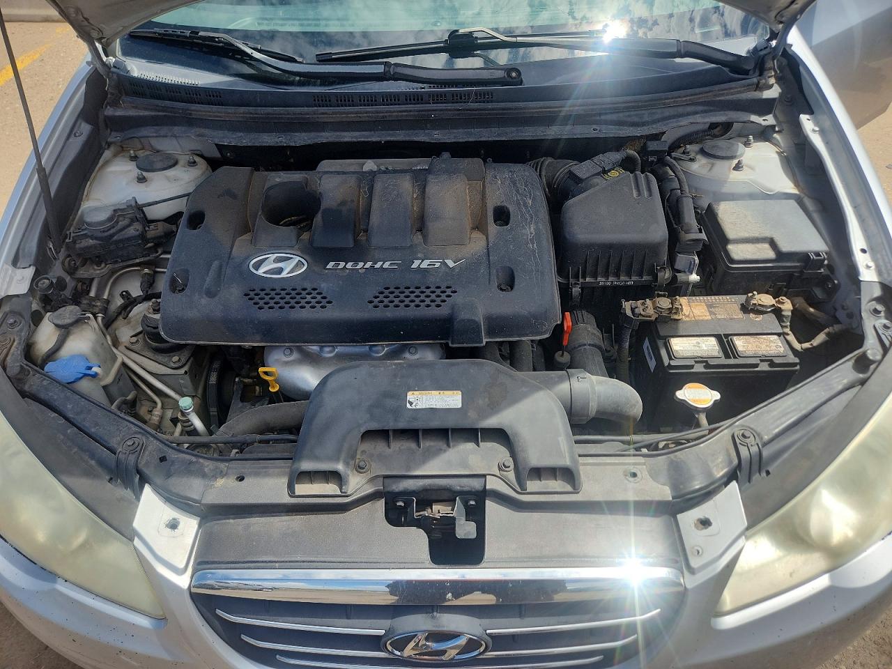 2007 Hyundai Elantra Gls Silver vin: KMHDU46D07U090367