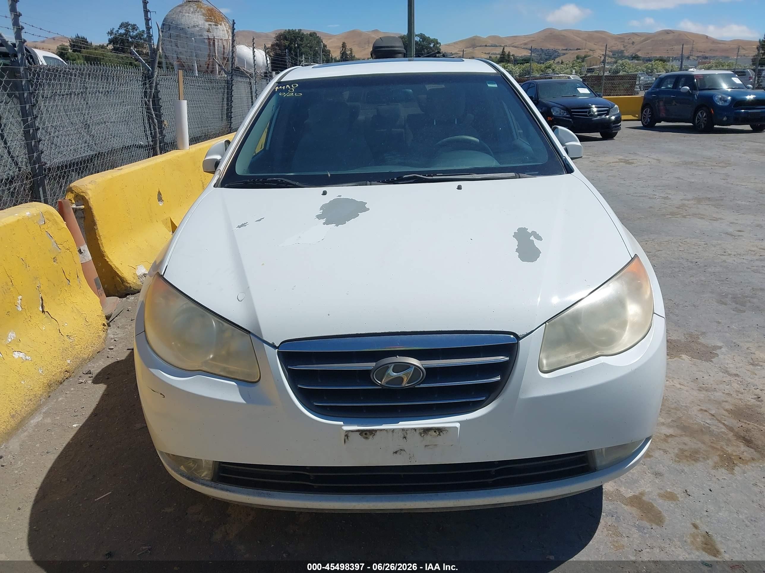 2007 Hyundai Elantra Gls/ltd/se White vin: KMHDU46D07U103425