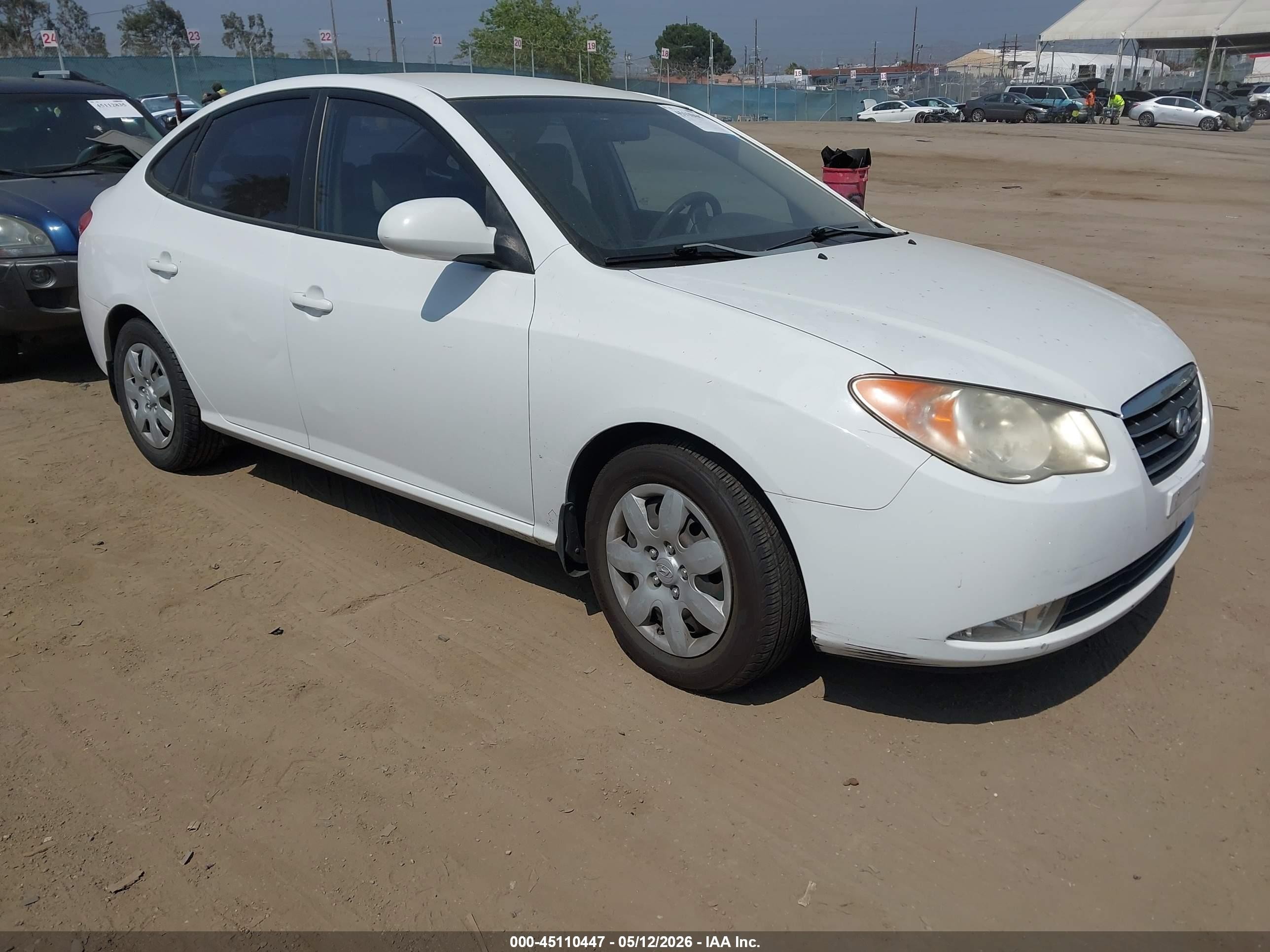 2007 Hyundai Elantra Gls/limited/se White vin: KMHDU46D07U120323