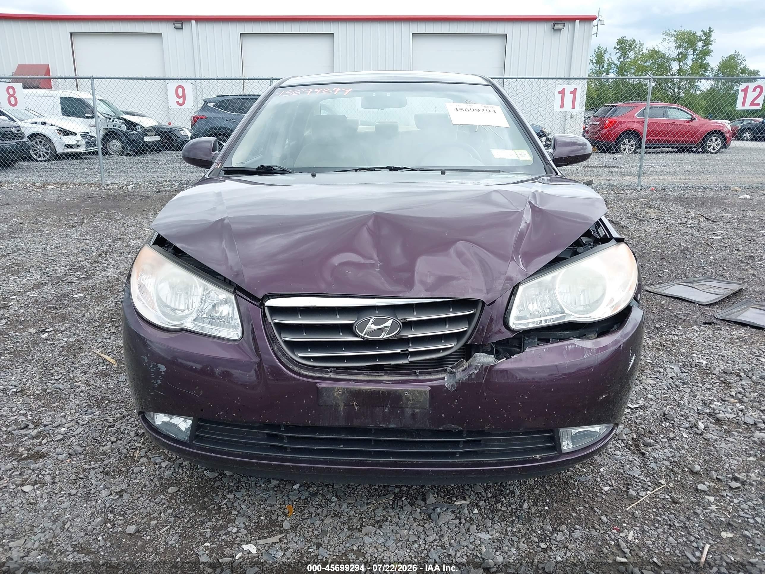 2007 Hyundai Elantra Gls/ltd/se Фиолетовый vin: KMHDU46D07U128101