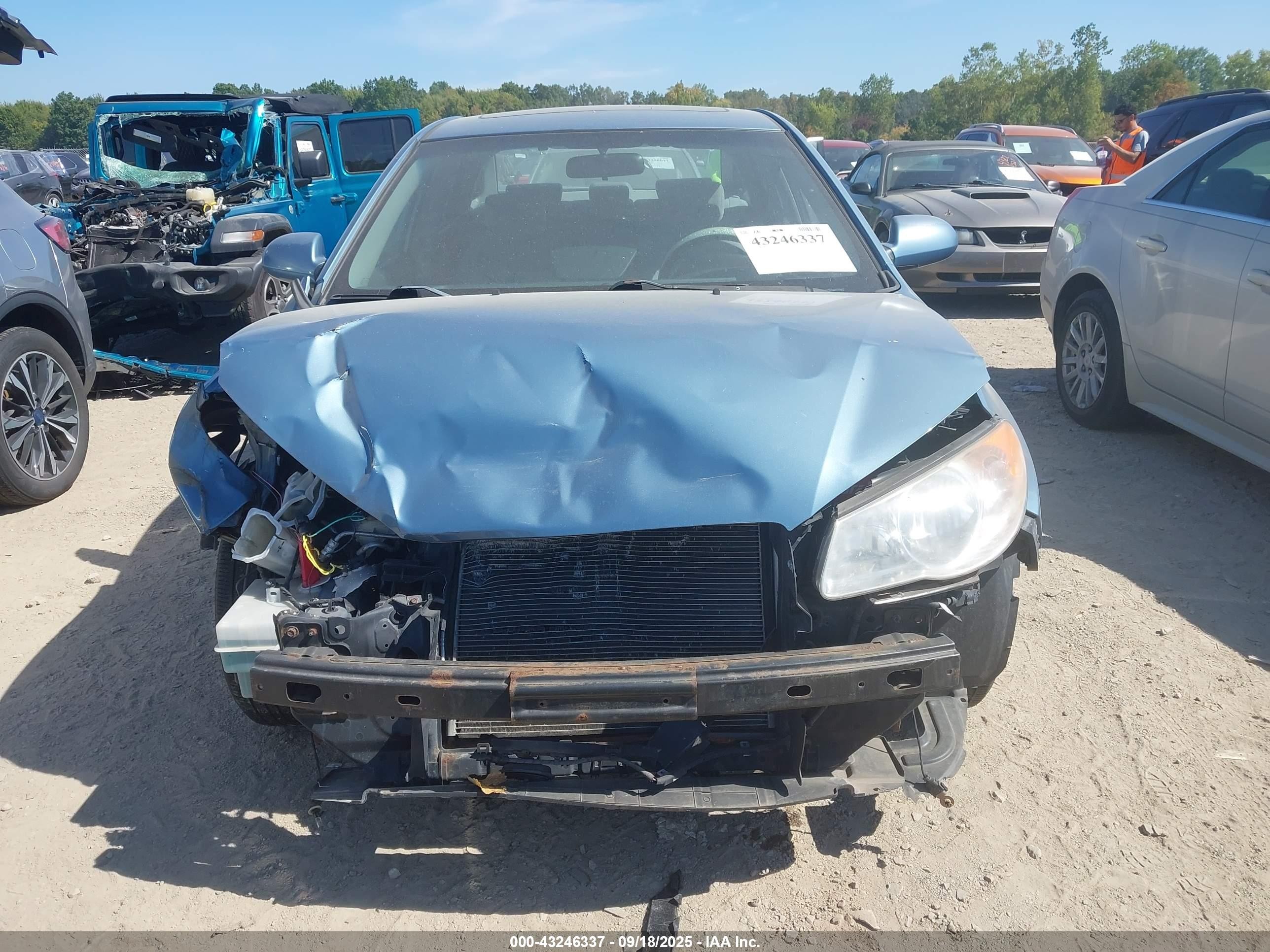 2007 Hyundai Elantra Gls/limited/se Blue vin: KMHDU46D07U164855
