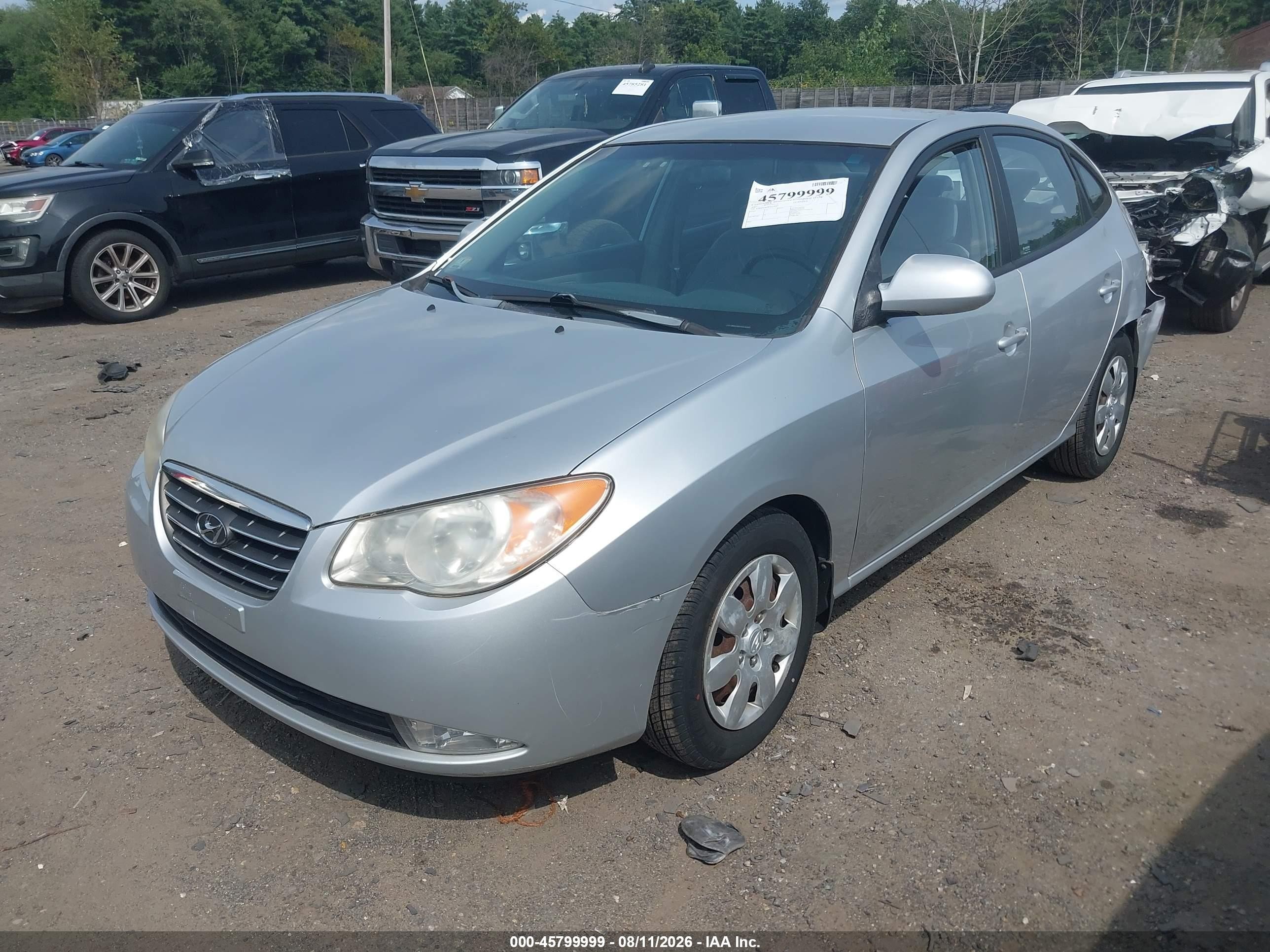 2007 Hyundai Elantra Gls/ltd/se Серебряный vin: KMHDU46D07U174267