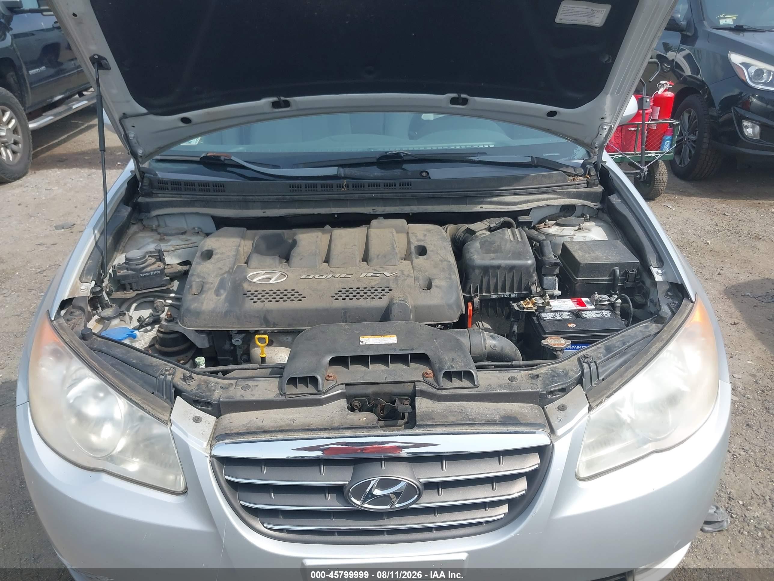 2007 Hyundai Elantra Gls/ltd/se Серебряный vin: KMHDU46D07U174267