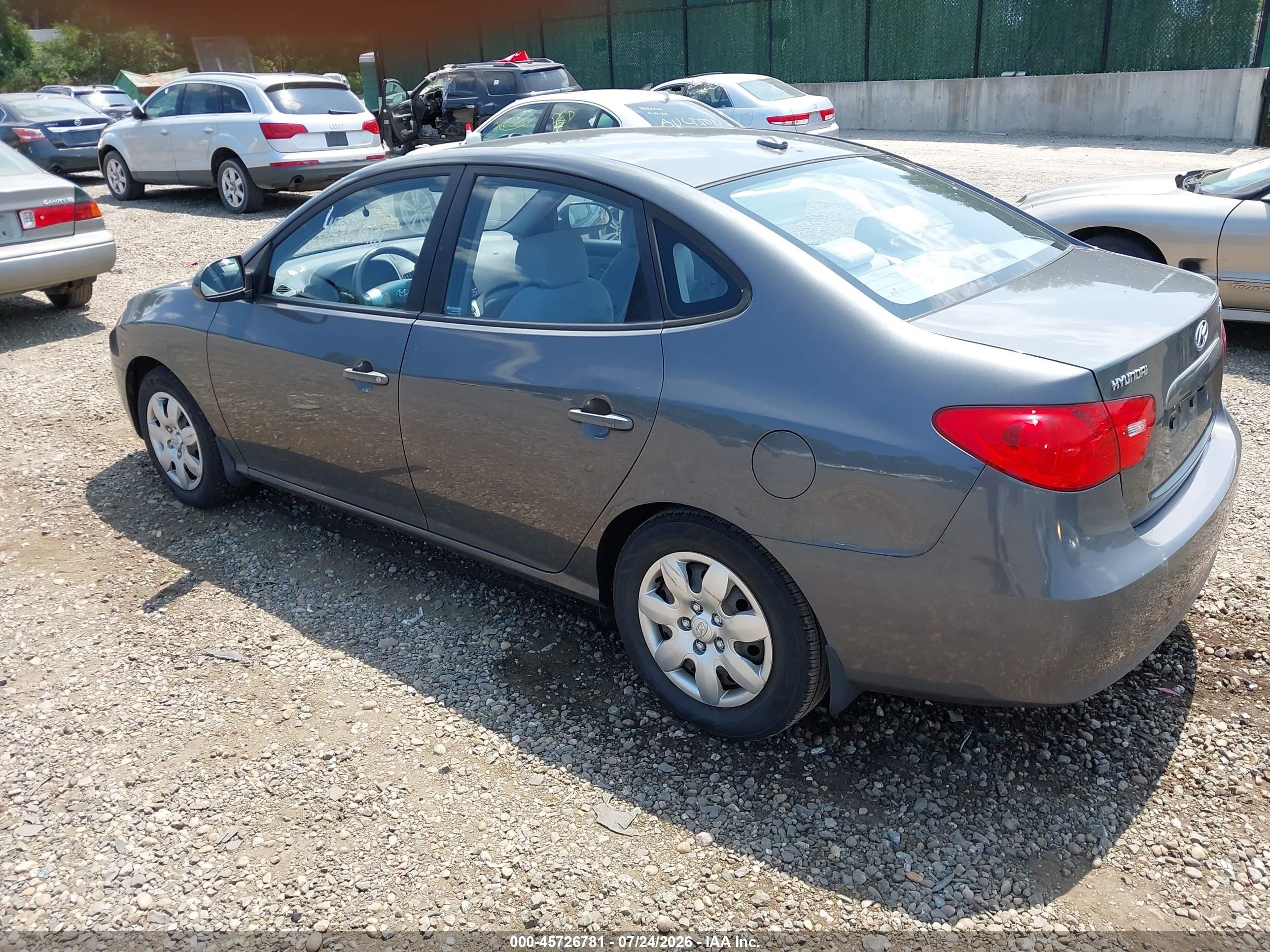 2007 Hyundai Elantra Gls/ltd/se Gray vin: KMHDU46D07U198701