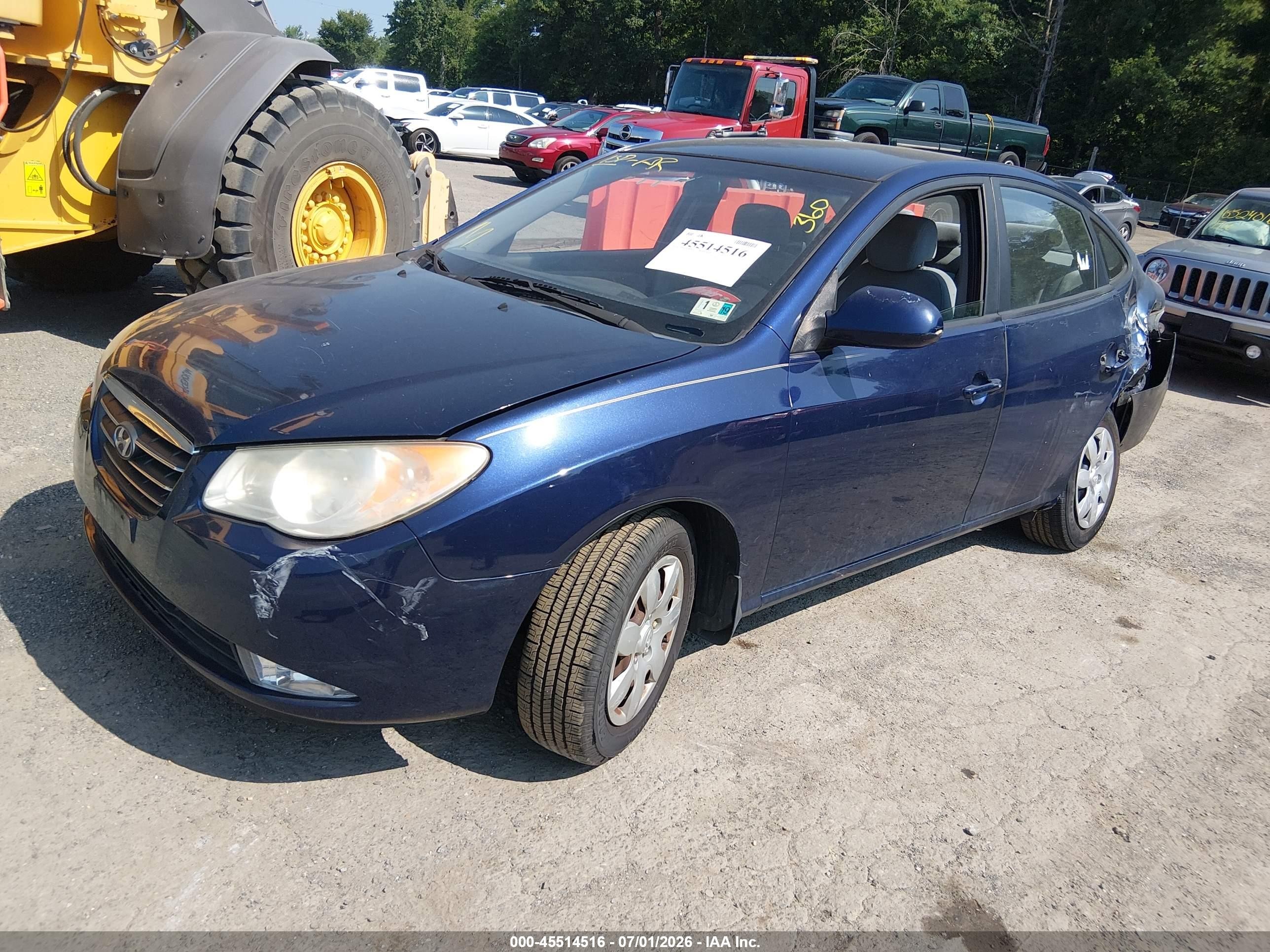 2007 Hyundai Elantra Gls/ltd/se Blue vin: KMHDU46D07U202455