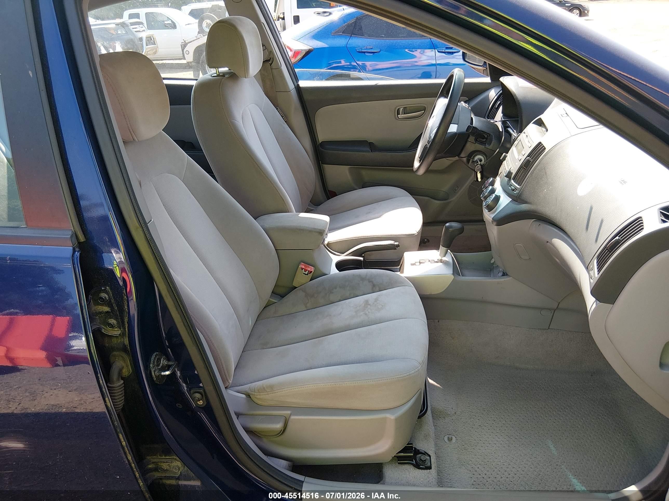 2007 Hyundai Elantra Gls/ltd/se Blue vin: KMHDU46D07U202455