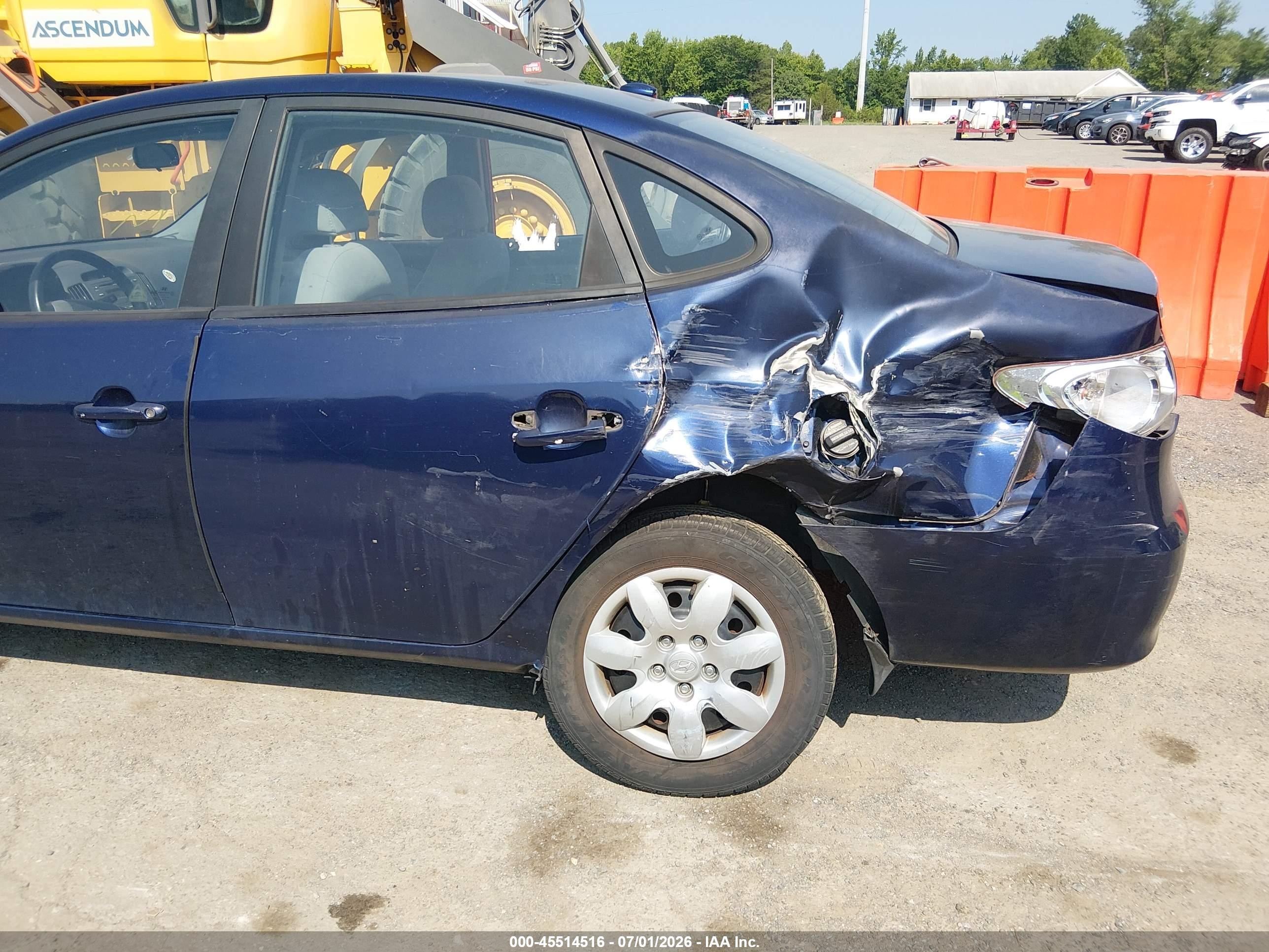 2007 Hyundai Elantra Gls/ltd/se Blue vin: KMHDU46D07U202455