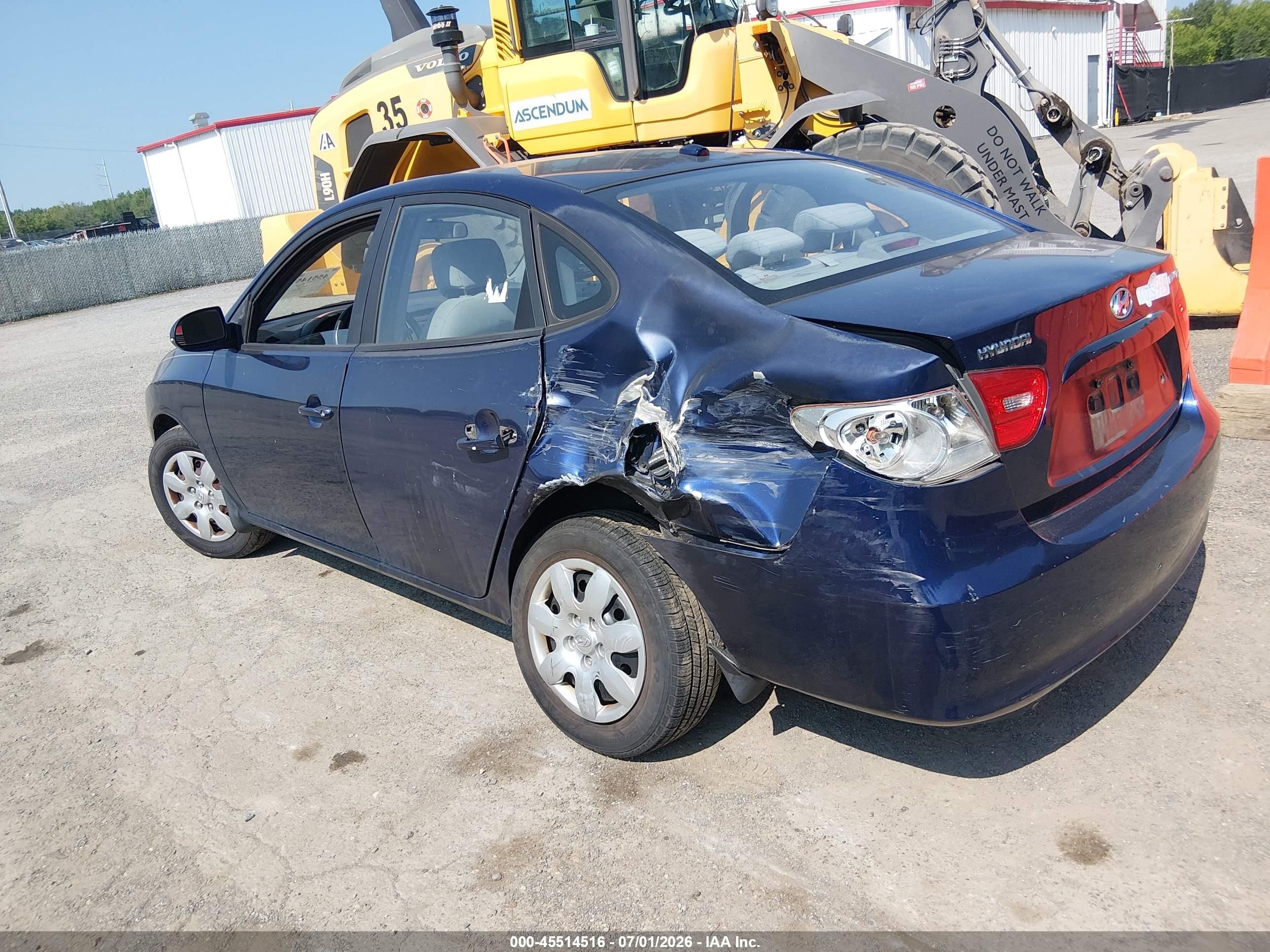 2007 Hyundai Elantra Gls/ltd/se Blue vin: KMHDU46D07U202455