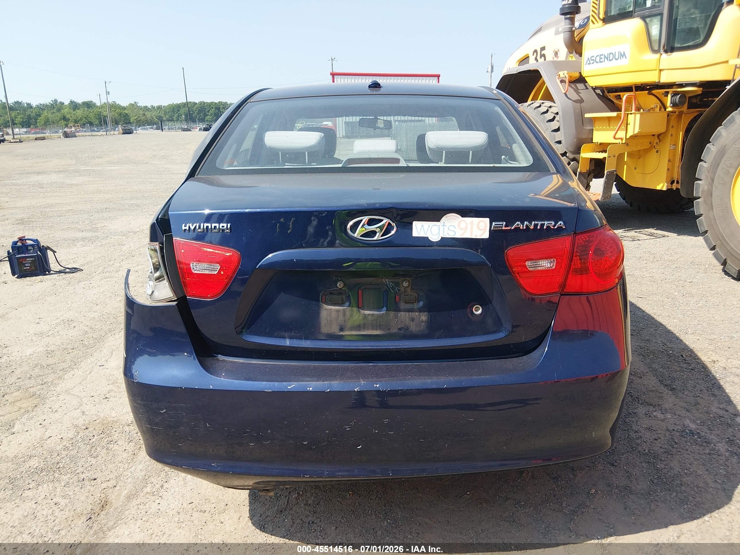 2007 Hyundai Elantra Gls/ltd/se Blue vin: KMHDU46D07U202455