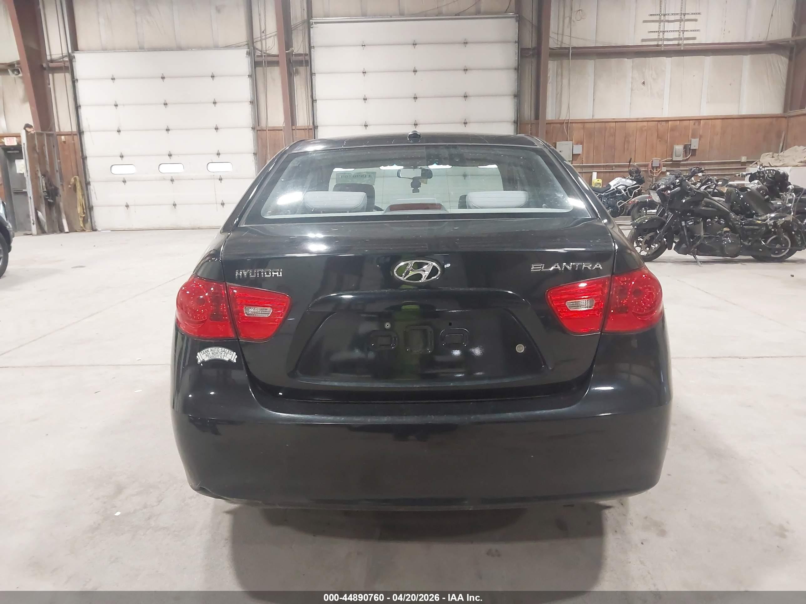 2007 Hyundai Elantra Gls/limited/se Black vin: KMHDU46D07U221250