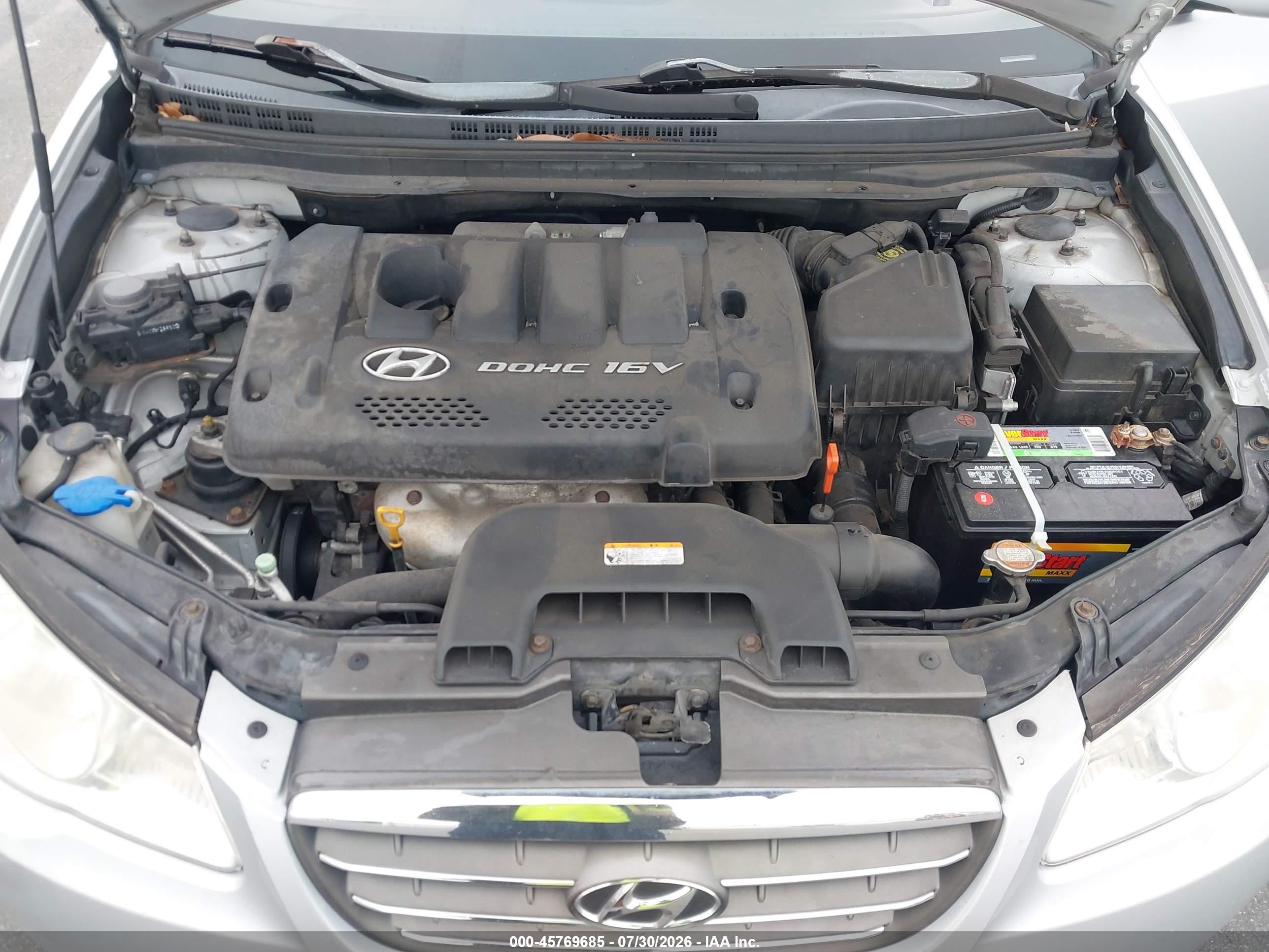 2007 Hyundai Elantra Gls/ltd/se Silver vin: KMHDU46D07U269590