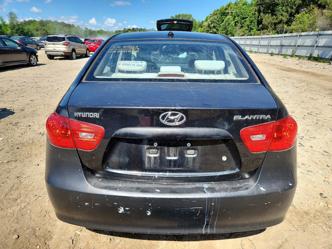 2008 Hyundai Elantra Black vin: KMHDU46D08U352051