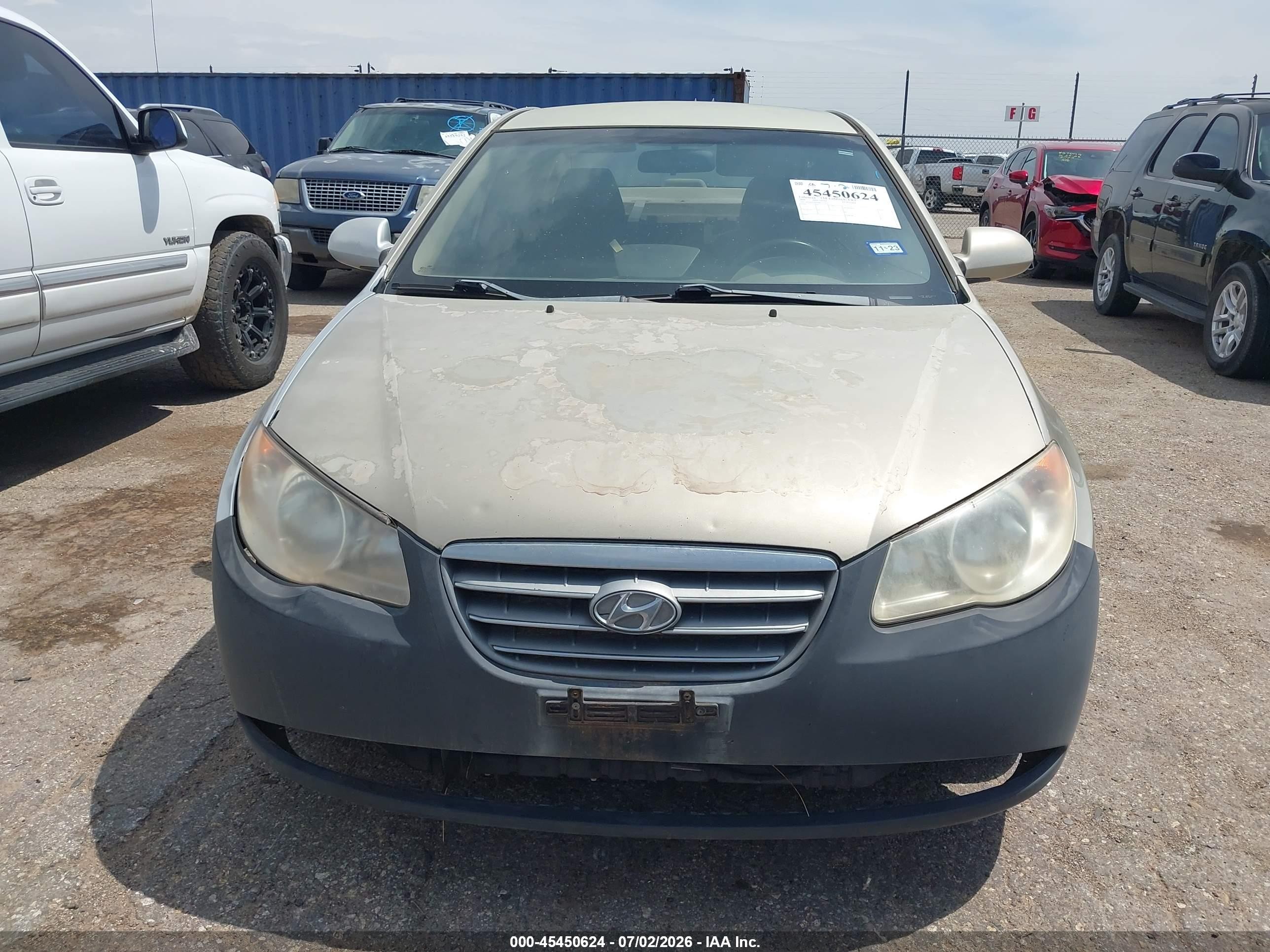 2008 Hyundai Elantra Gls/se Gold vin: KMHDU46D08U355211