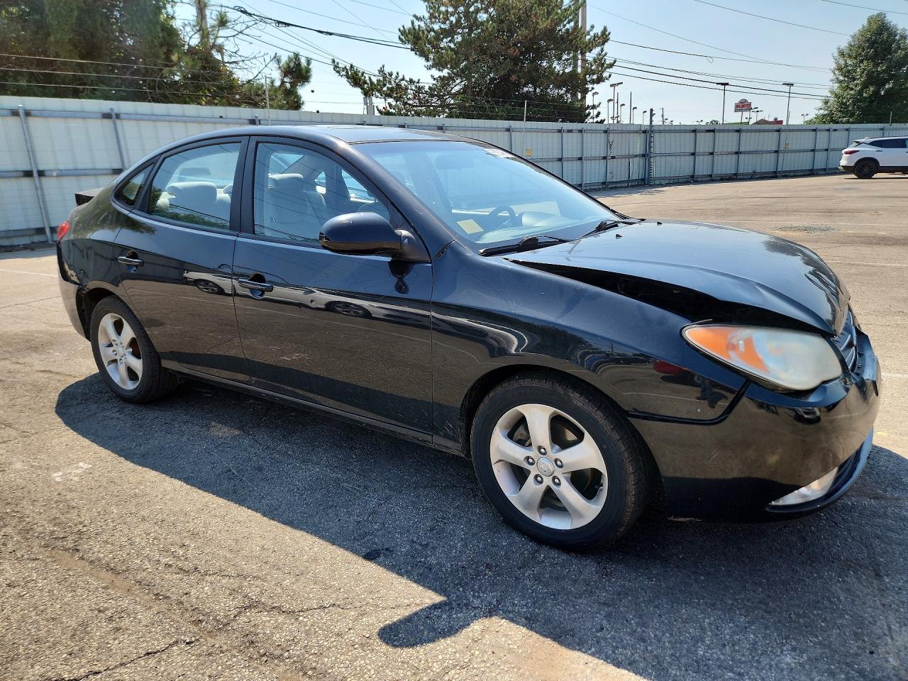 2008 Hyundai Elantra Gls Black vin: KMHDU46D08U359503