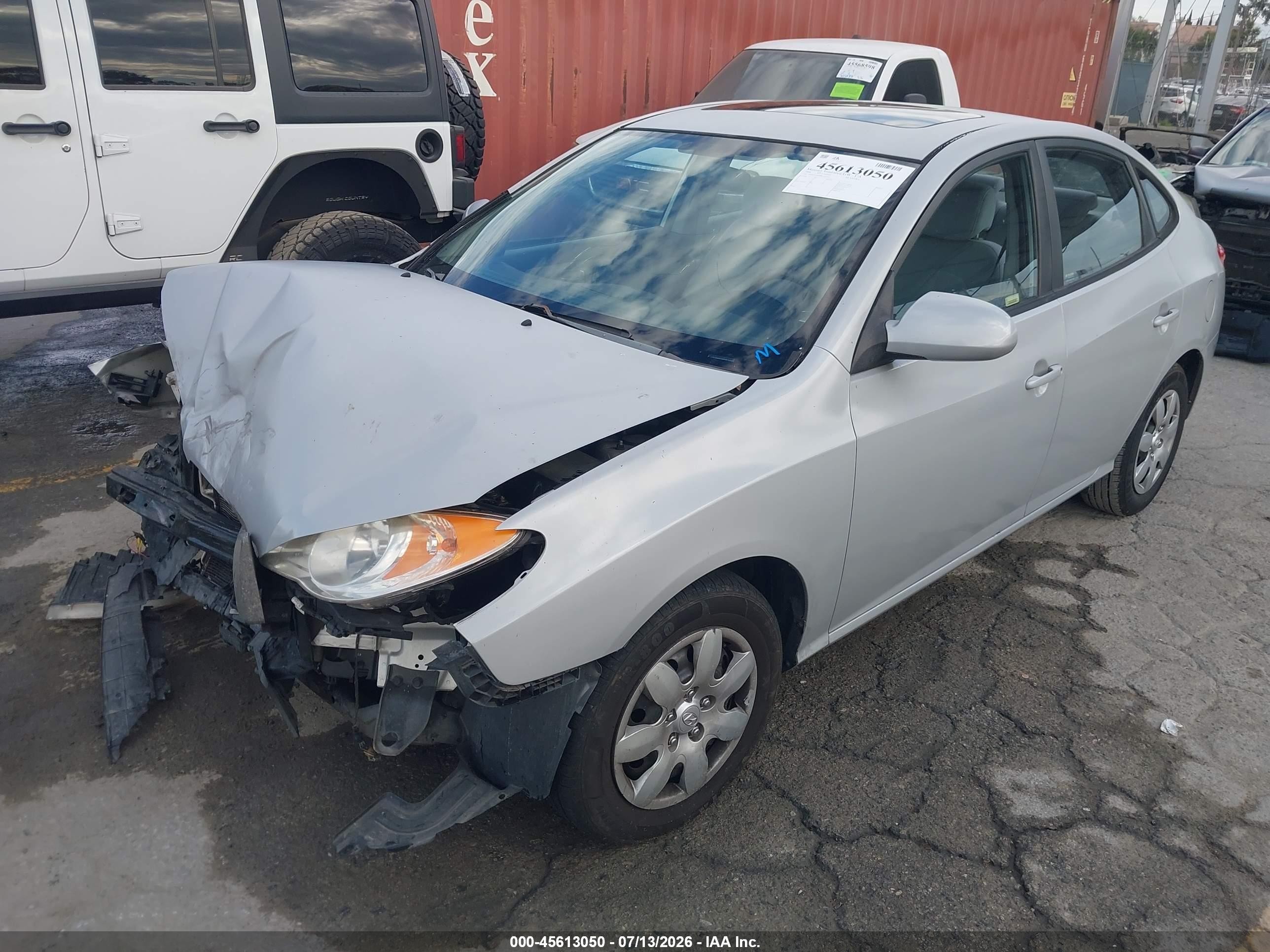 2008 Hyundai Elantra Gls/se Gray vin: KMHDU46D08U393165
