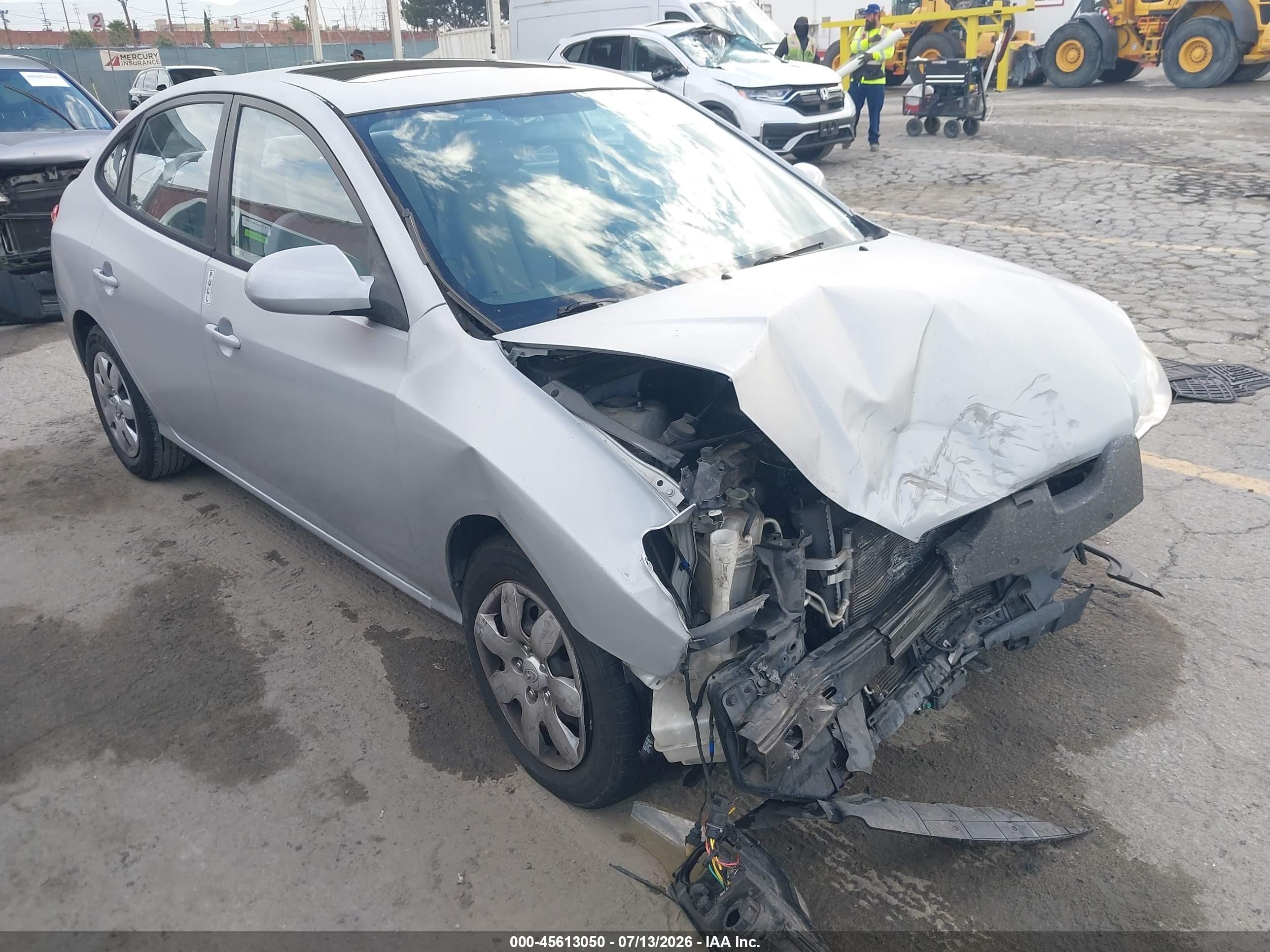 2008 Hyundai Elantra Gls/se Gray vin: KMHDU46D08U393165