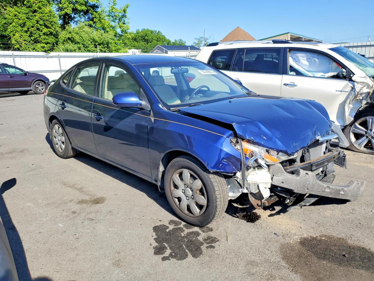 2008 Hyundai Elantra Gls Синий vin: KMHDU46D08U415312