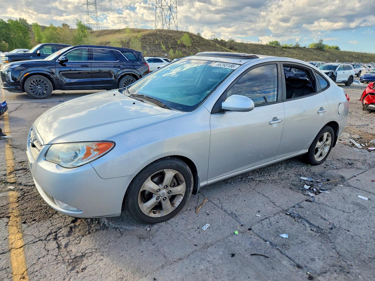 2008 Hyundai Elantra Gls Silver vin: KMHDU46D08U444731