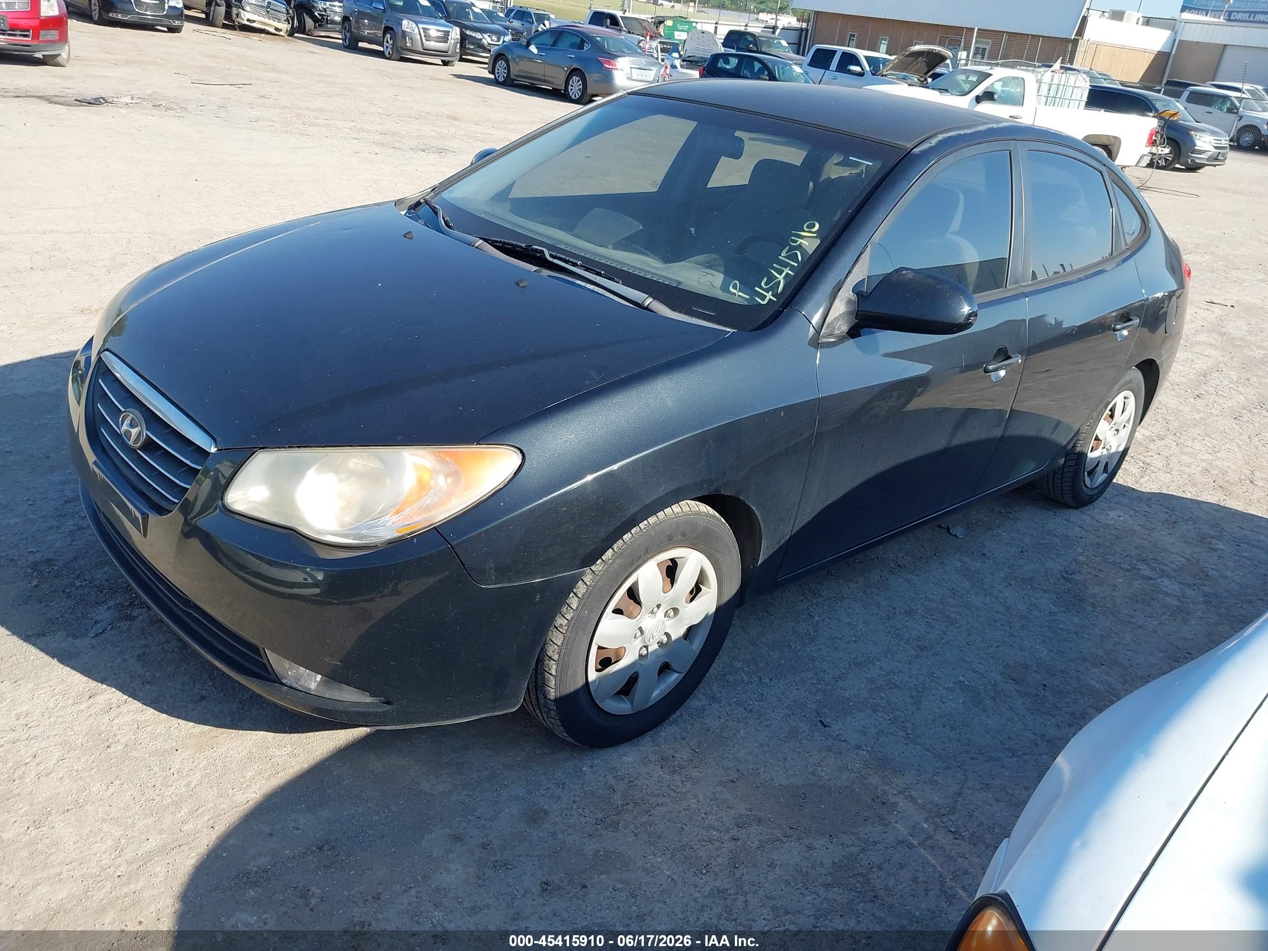 2008 Hyundai Elantra Gls/se Black vin: KMHDU46D08U482377