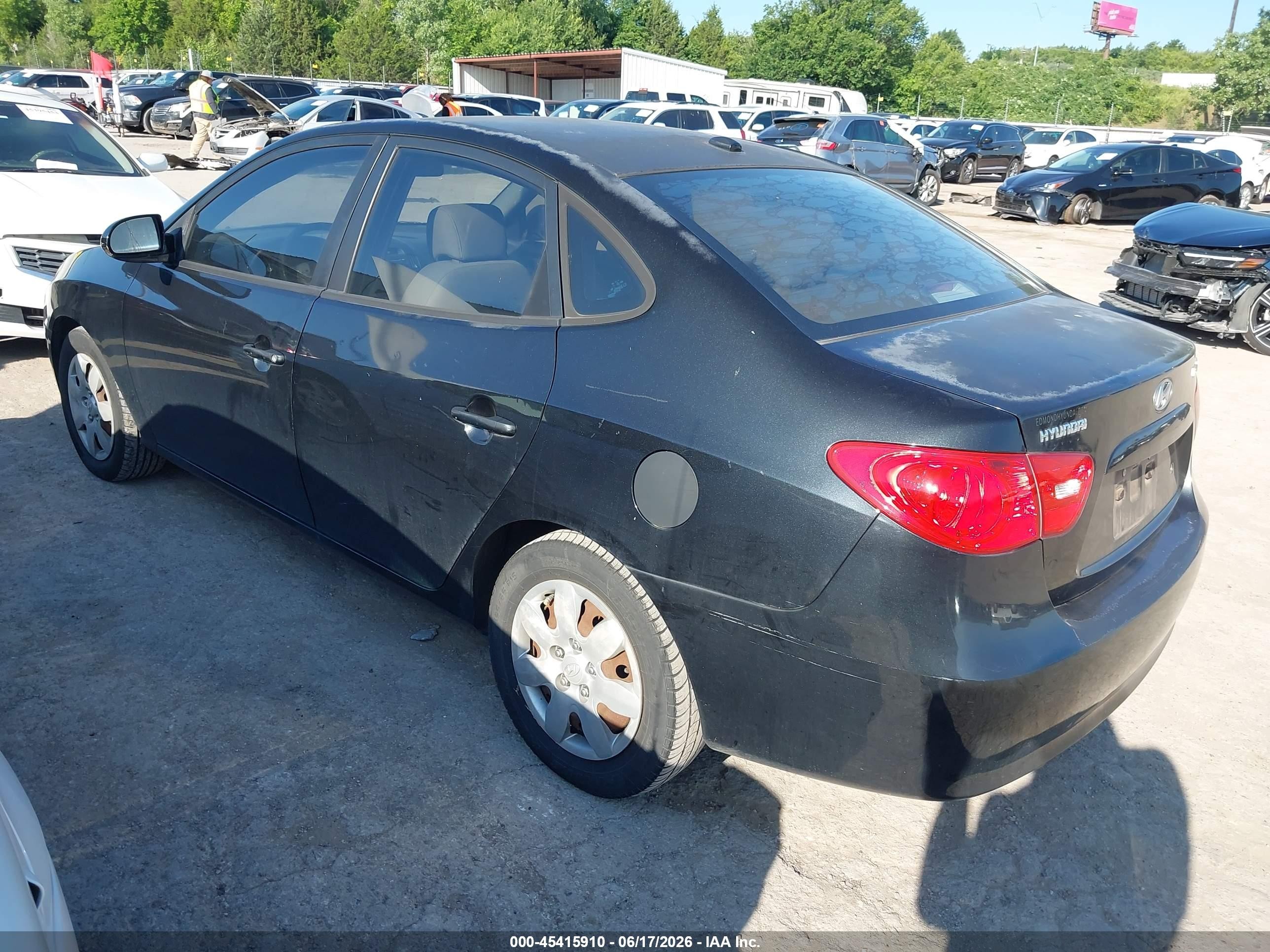 2008 Hyundai Elantra Gls/se Black vin: KMHDU46D08U482377