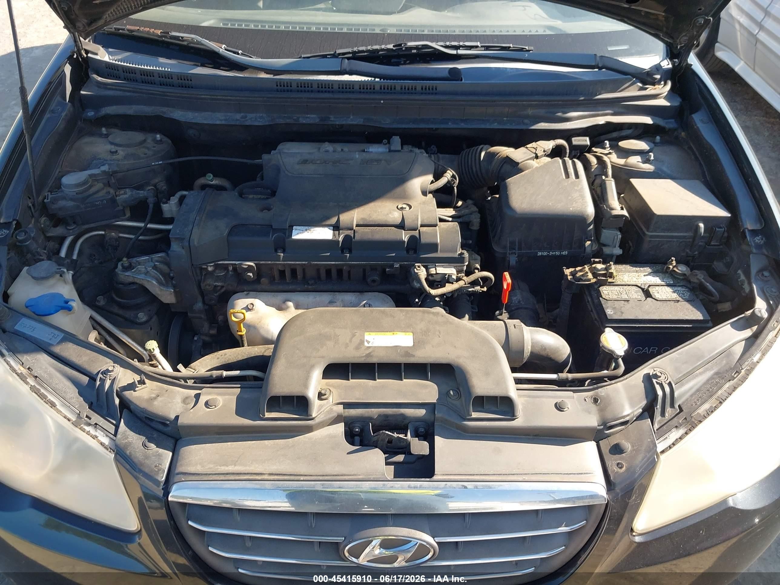 2008 Hyundai Elantra Gls/se Black vin: KMHDU46D08U482377