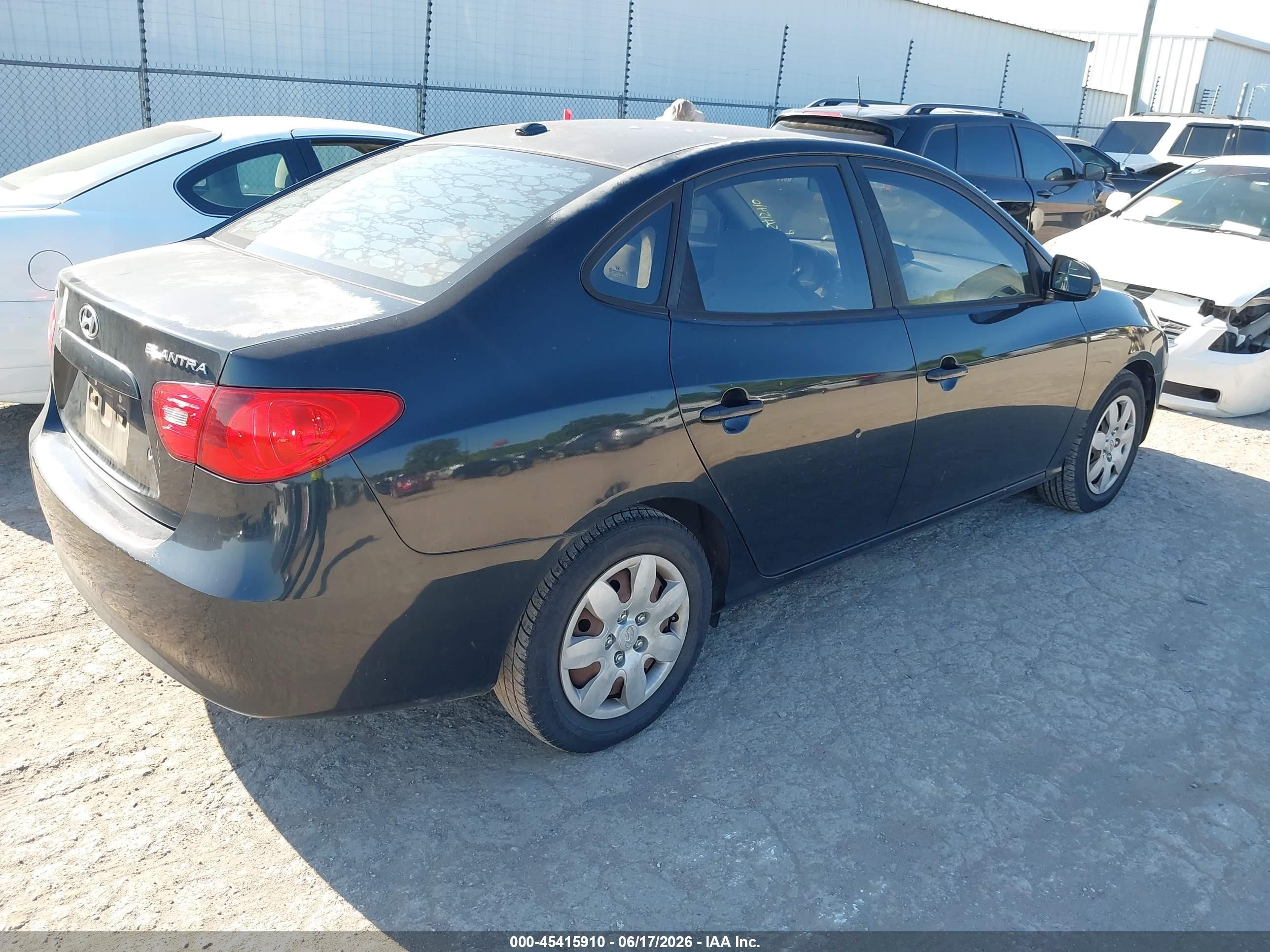 2008 Hyundai Elantra Gls/se Black vin: KMHDU46D08U482377